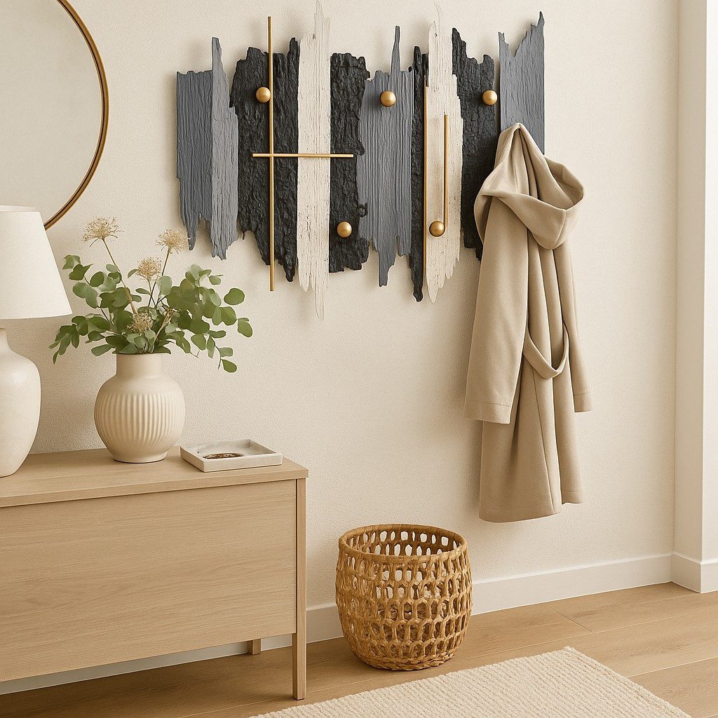 moebel-direkt-online Wandgarderobe black and white mix