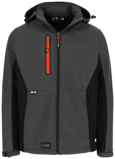 Herock Softshelljacke Trystan Softshell-Jacke Wasserabweisend, winddicht, Thermo-Softshell, abtrennbare Kapuze