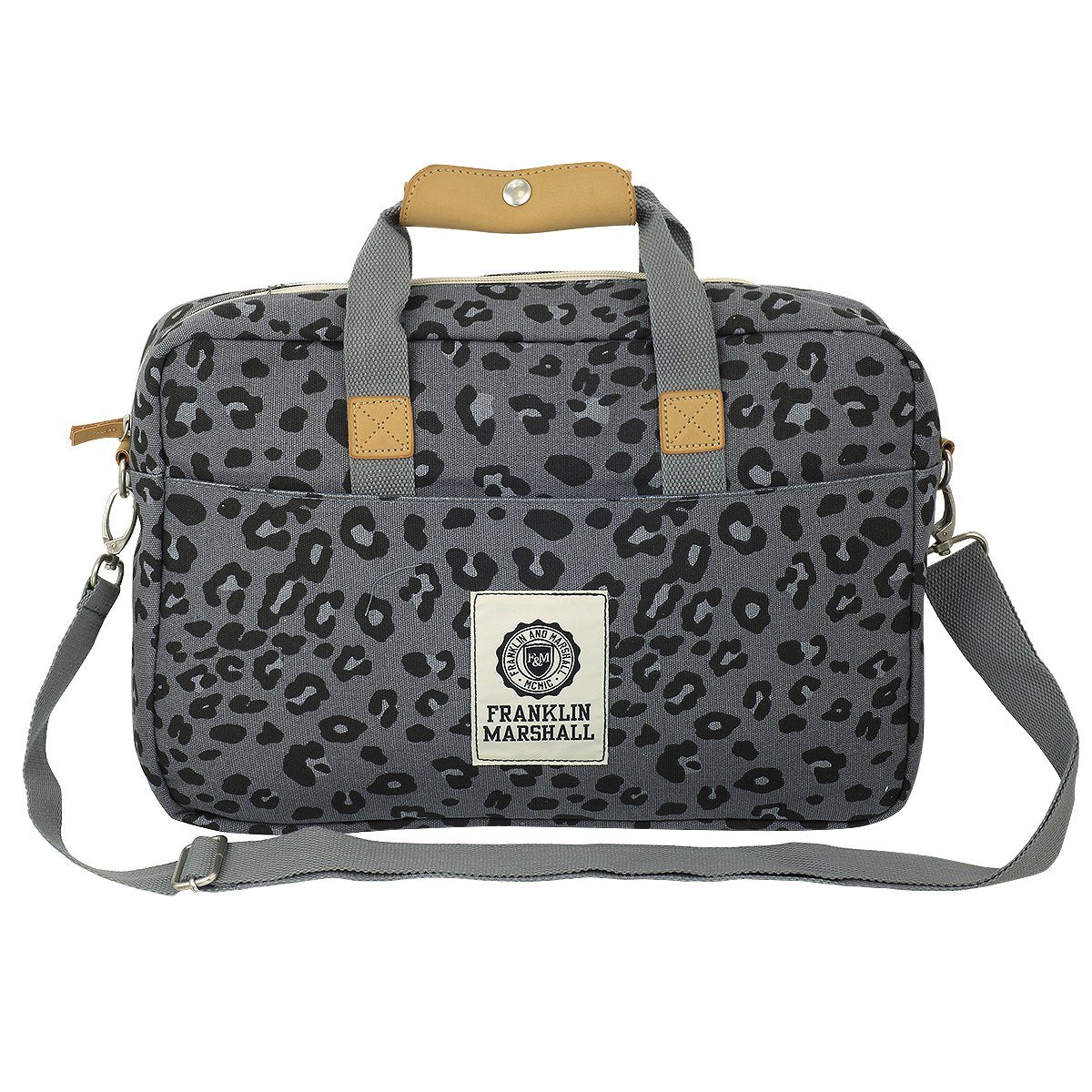 Franklin & Marshall Laptoptasche Franklin and Marshall - Umhängetasche Büro Tasche Laptoptasche Leopard | Businesstaschen