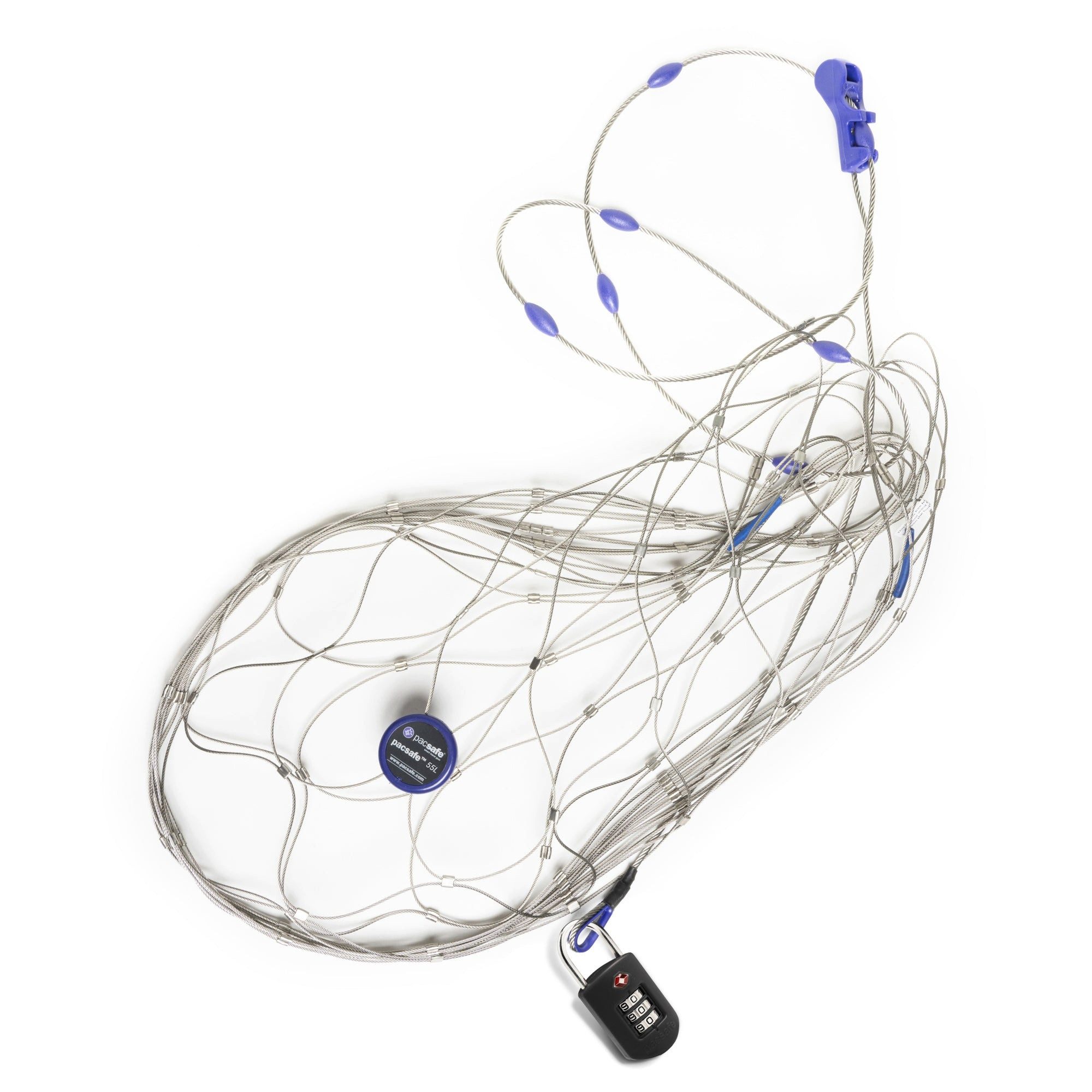 Pacsafe Vorhängeschloss Protector 55 - Reiseaccessoire Diebstahlschutz (silber metallic)