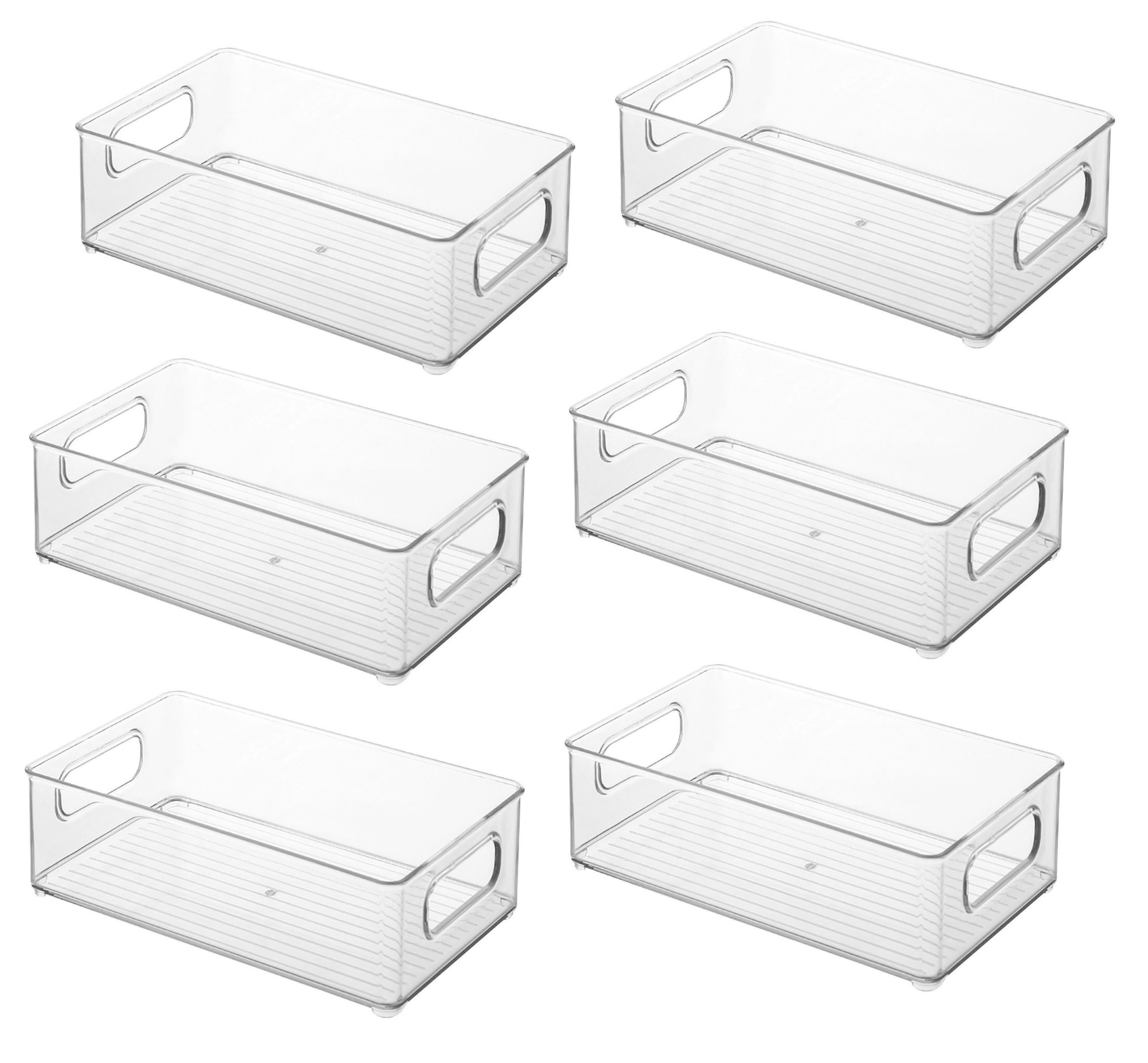 BAYLI Korbeinsatz 6er Set – Kühlschrank Organizer Stapelbar, Aufbewahrungsbox für die