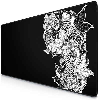 Titanwolf Gaming Mauspad, XXL, glattes Stoffgewebe, Speed Mousepad 900 x 400mm, Koi Tattoo 3