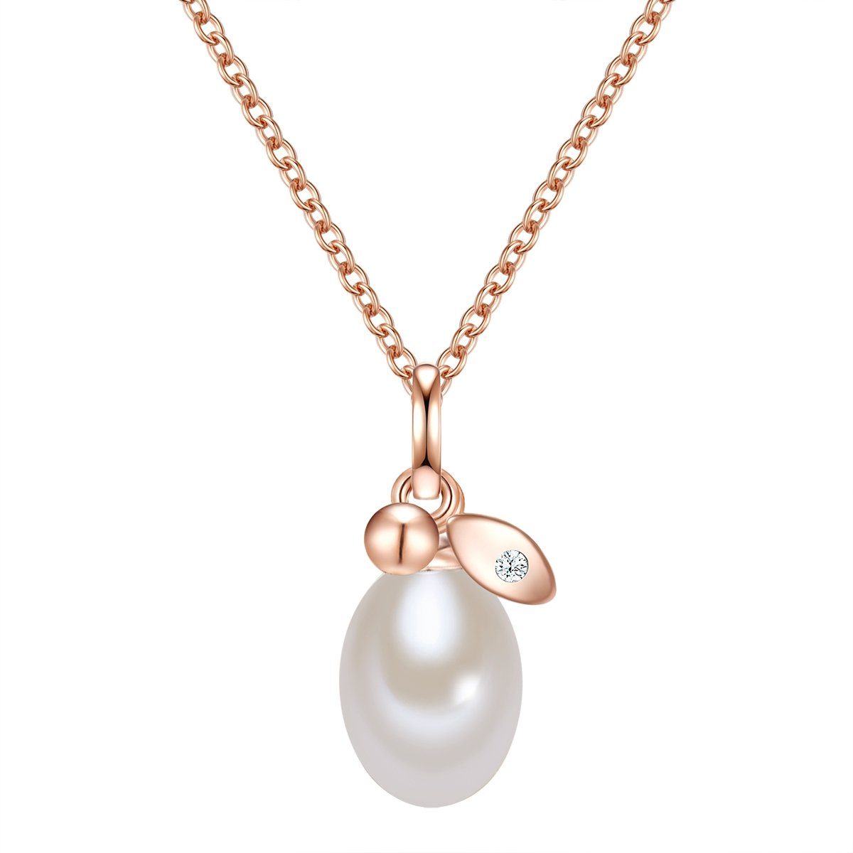 Valero Pearls Silberkette roségold, aus Sterling Silber