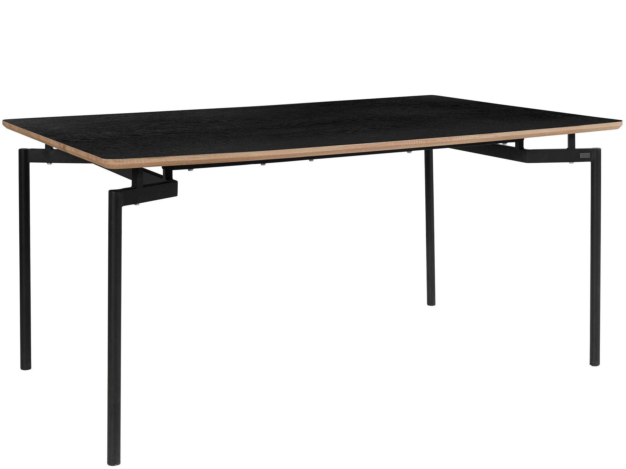 loft24 Esstisch Samuel - Esszimmertisch Küchentisch Tisch Speisetisch, Tisch rechteckig, MDF mit Struktur, Metallgestell, 160 cm