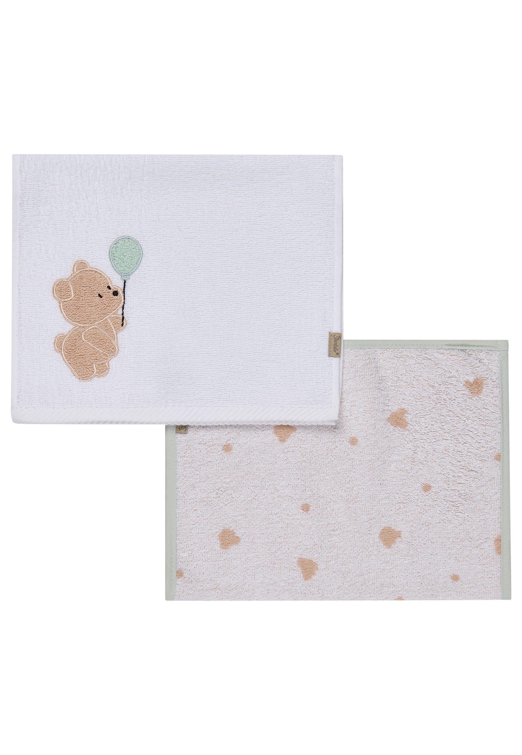 Sterntaler® Handtücher Kinderhandtuch 2er-Pack BÄR Bo, Frottee (1-St), Kinderhandtuch DP, aus Frottee, schöne Webkanten, süßer Applikationen – Bild 2 von 5