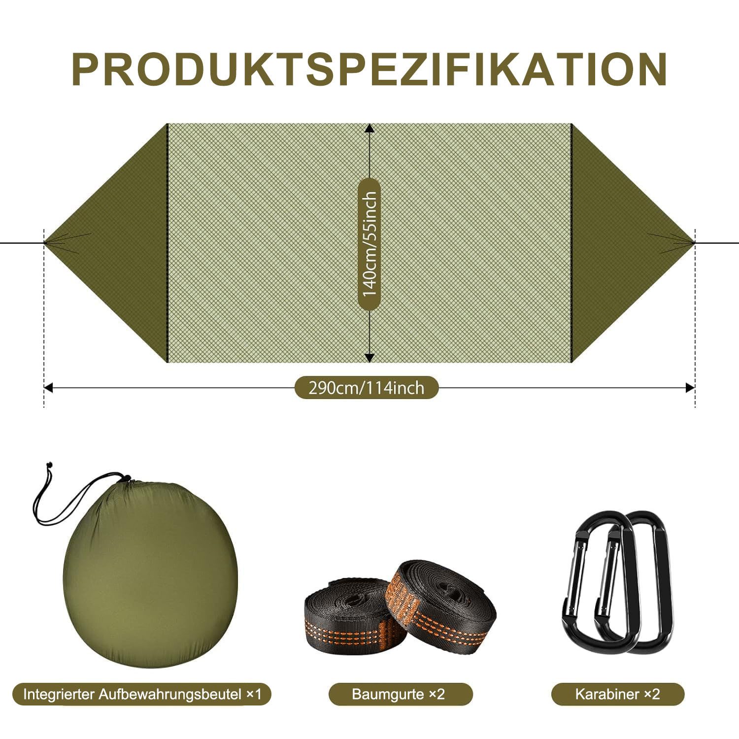 SURFOU Hängematte Outdoor Hängematte mit Moskitonetz 120KG Tragkraft Reise Camping (Atmungsaktiv Schnelltrocknendes Nylon Rucksackreisen), für Terrasse Balkon Garten Outdoor Camping