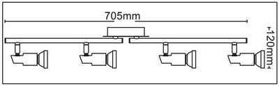 TRANGO LED Deckenspots, 3-flammig 2890-038-5W LED Deckenleuchte *OSCAR* inkl. 3x 5 Watt GU10 LED Leuchtmittel in Chrom-Optik Deckenlampe, Deckenstrahler, Deckenspots, Lampe schwenkbar und drehbar