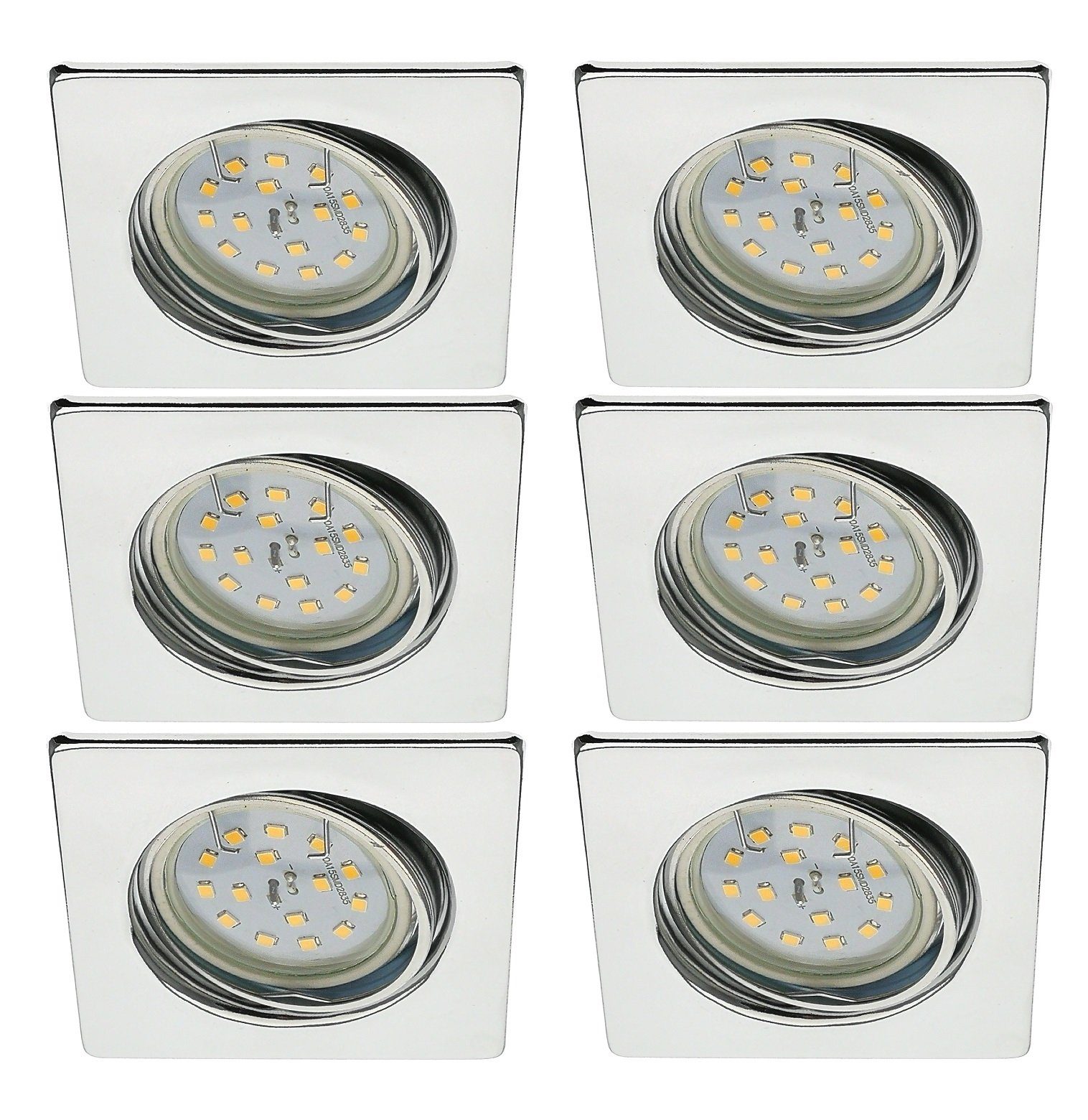 TRANGO LED Einbaustrahler, Dimmfunktion, 6er Set günstig online kaufen