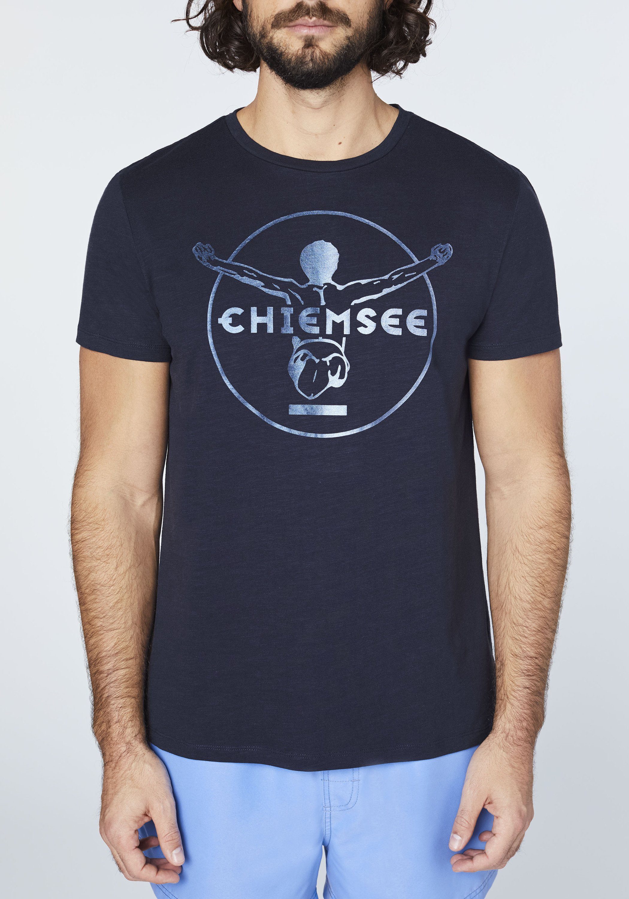 T-Shirt mit gedrucktem Label-Symbol 1 Chiemsee Print-Shirt Sky Night