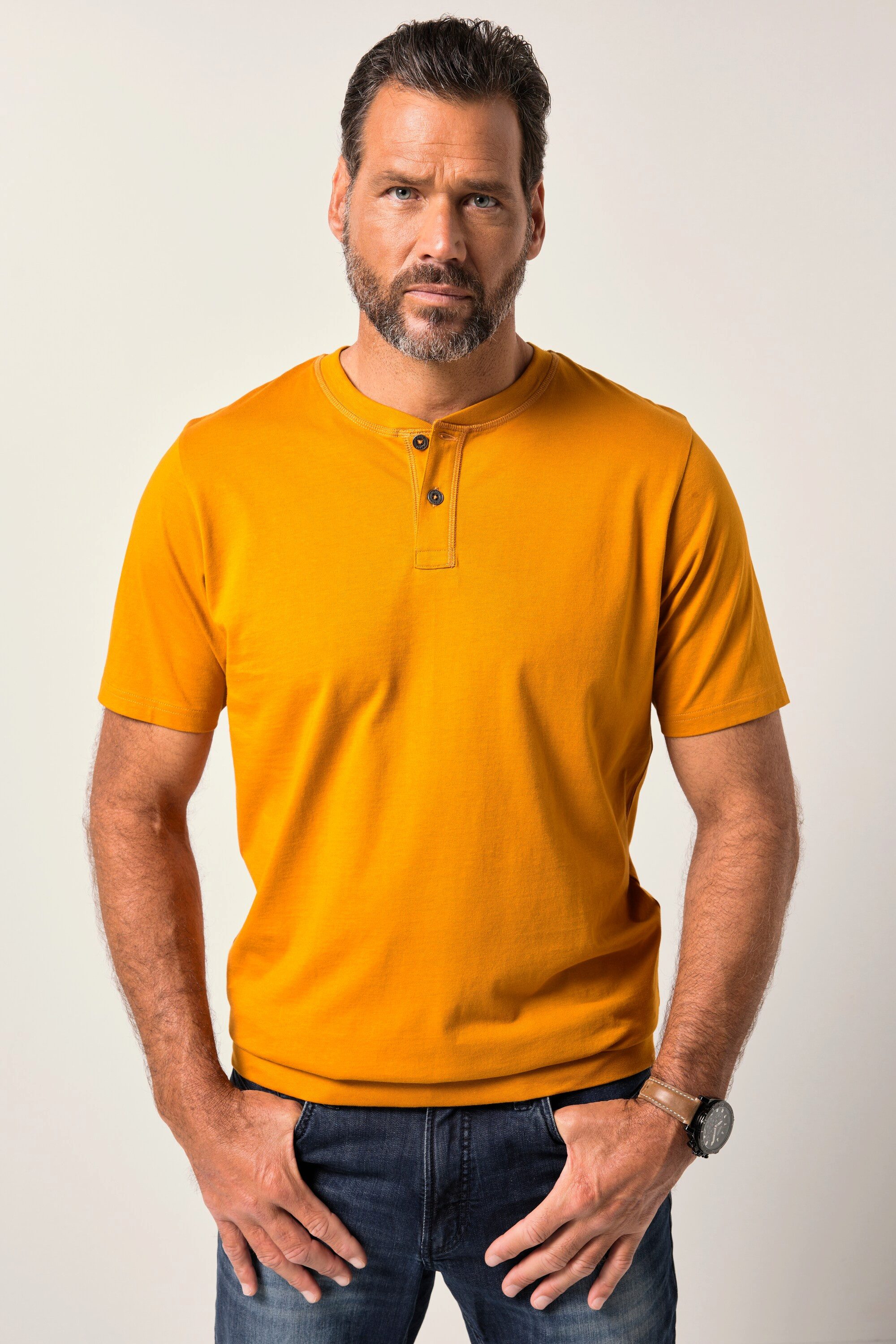 JP1880 T-Shirt JP1880 Henley Bauchfit Halbarm günstig online kaufen