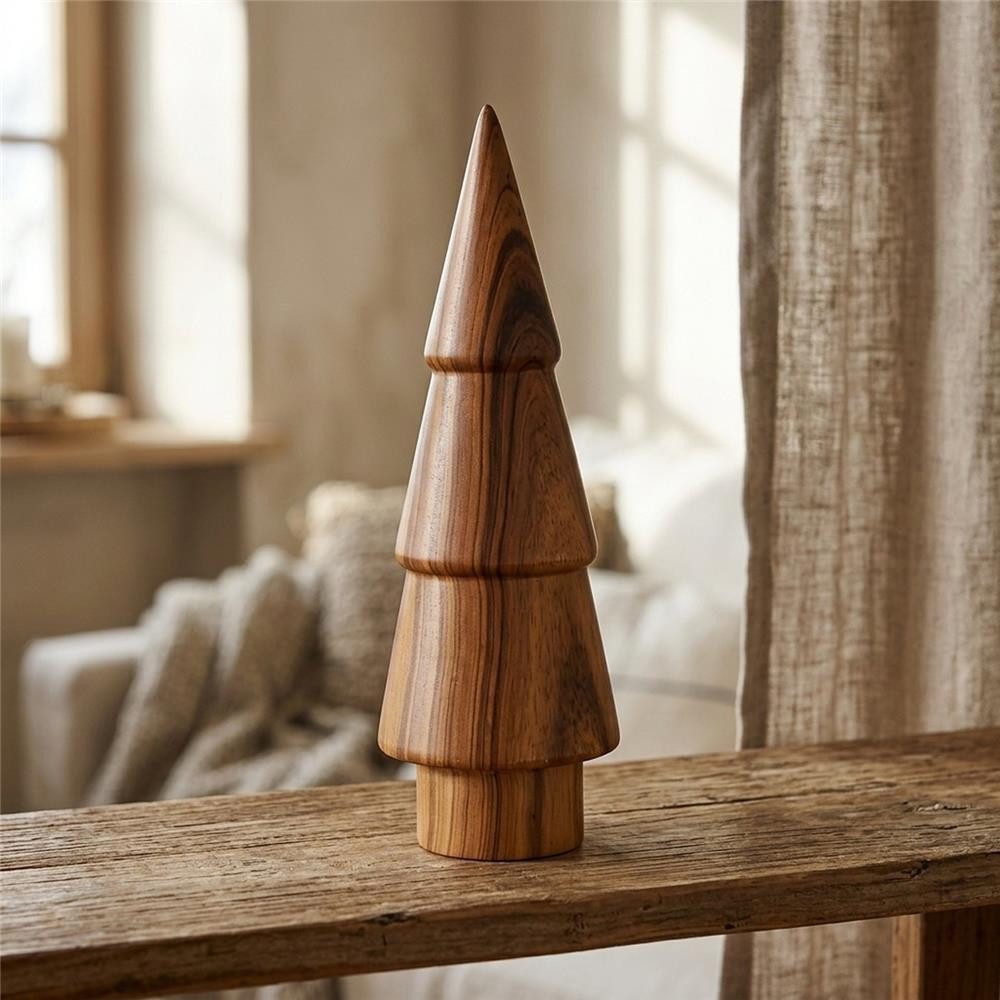 BOLTZE Dekoobjekt Dekoaufsteller Wilhelmy Keramik braun, Steingut Weihnachtsbaum matt Weihnachtsdeko