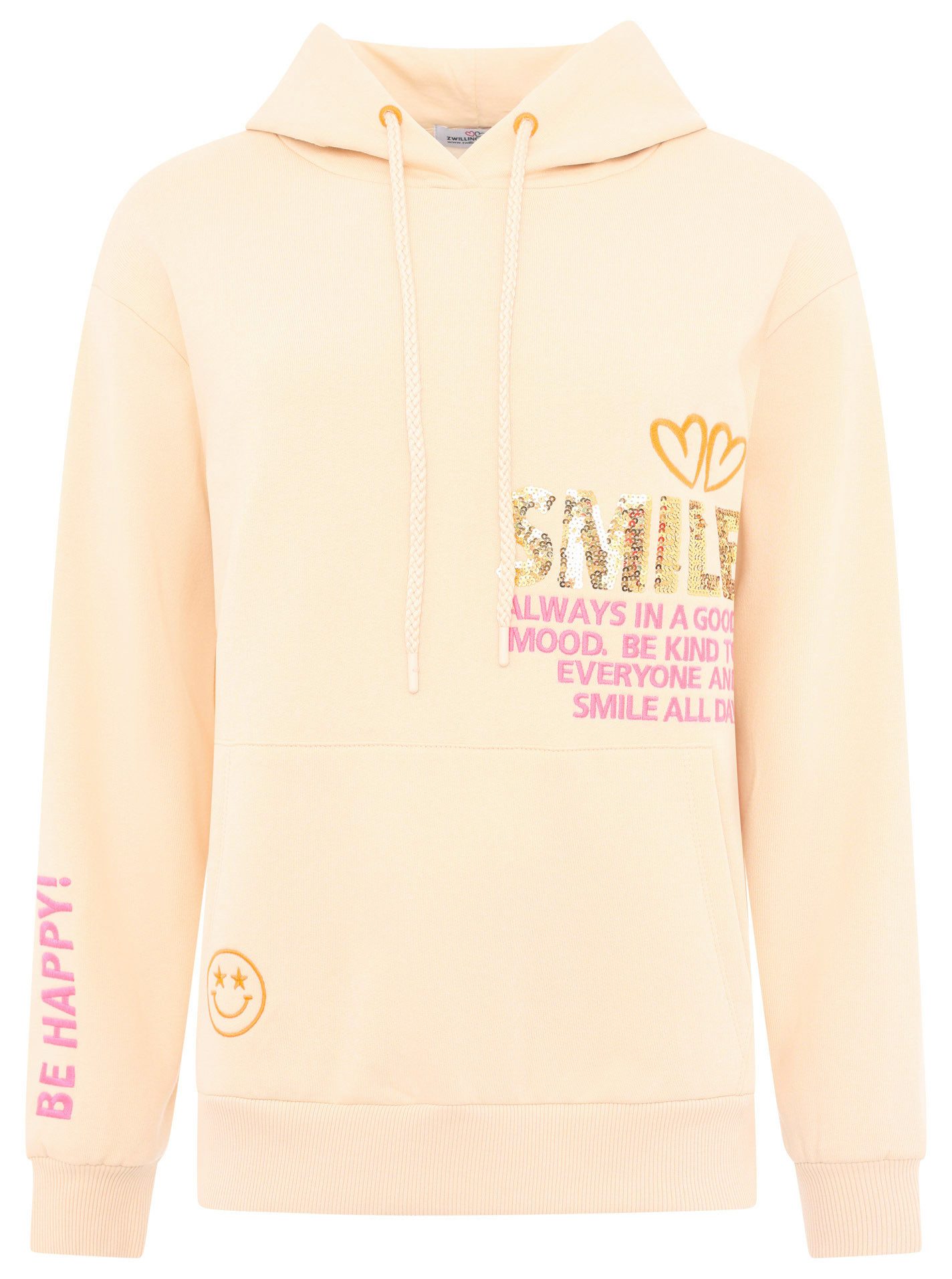 Zwillingsherz Hoodie Smile - Good Vibes günstig online kaufen