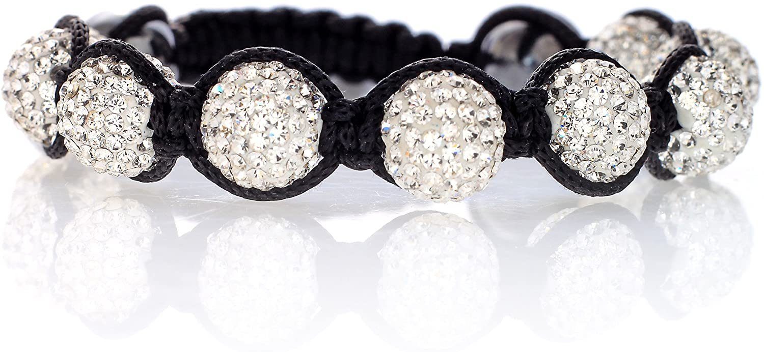 Karisma Edelstahlarmband Karisma Shambala Damen Armband 10 mm Kristalkugeln