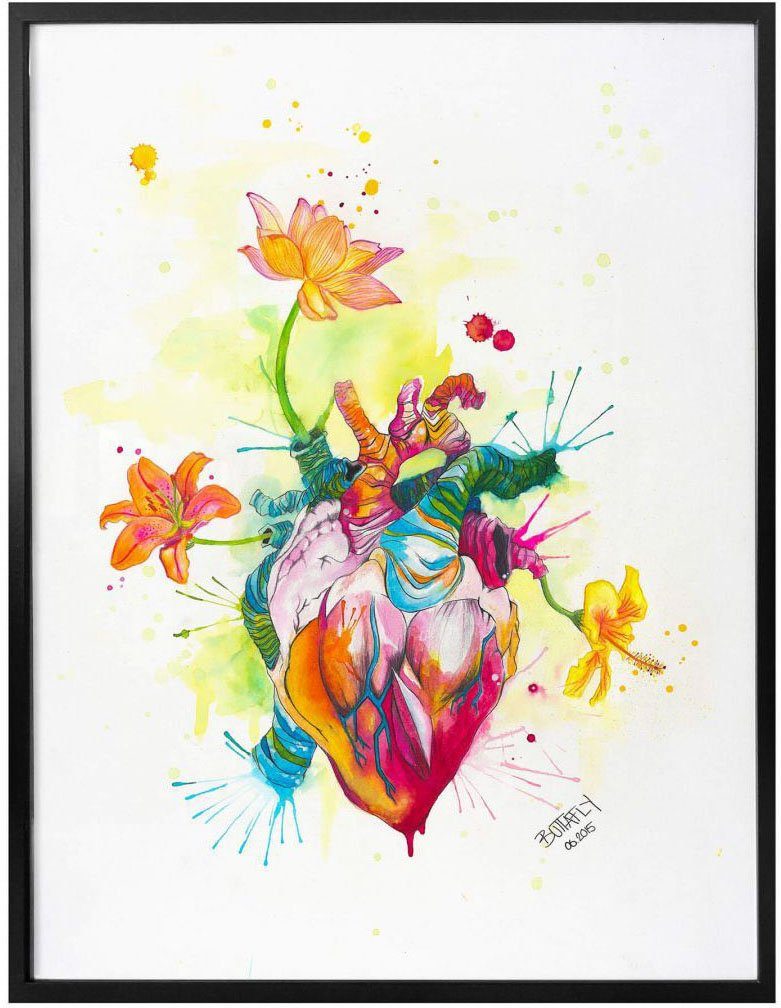 Heart, (1 Wandbild, Nature Wall-Art Poster Poster, Schriftzug Wandposter St), Bild, Beating
