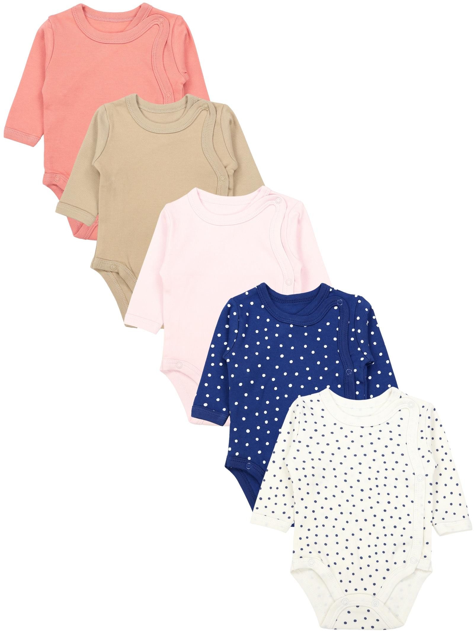 TupTam Langarmwickelbody TupTam Unisex Baby Wickelbody Langarm 5er Set