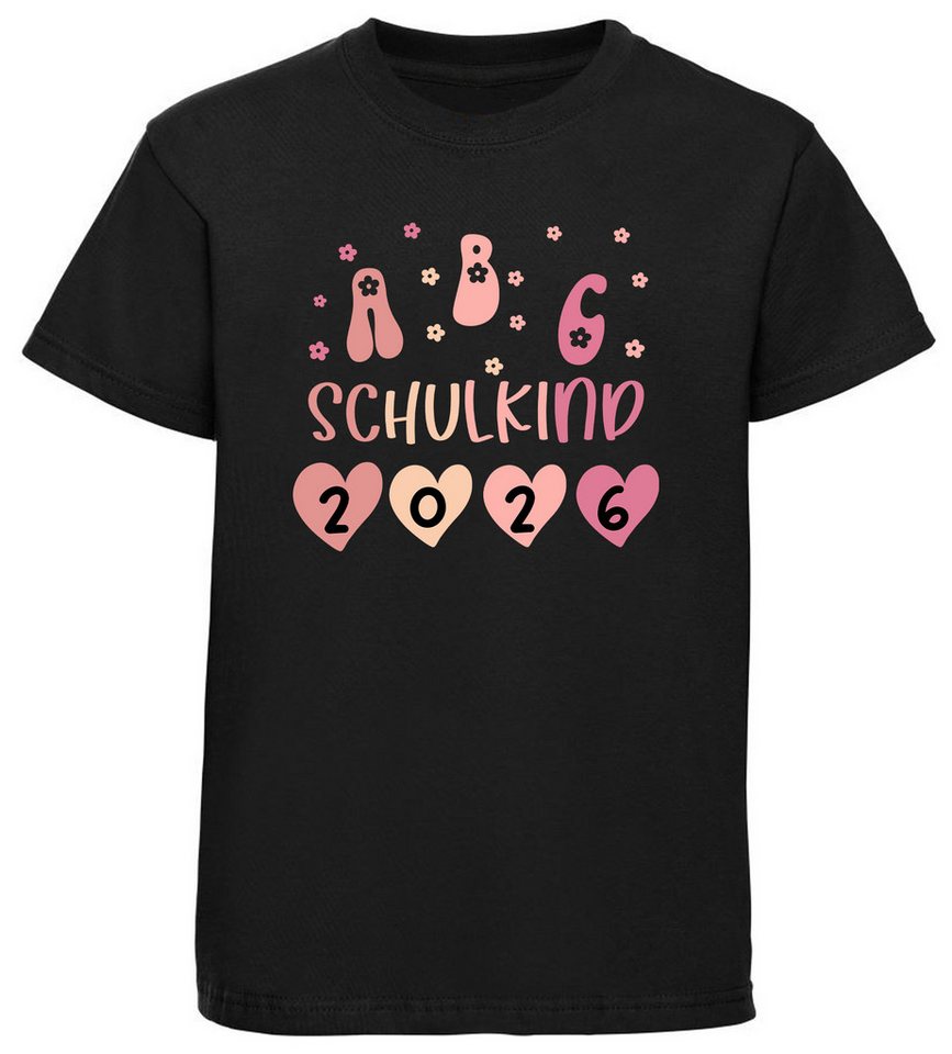 MyDesign24 T-Shirt Kinder Einschulungs T-Shirt 2026 1. Klasse schwarz kurzarm Regular Fit print Shirt i778