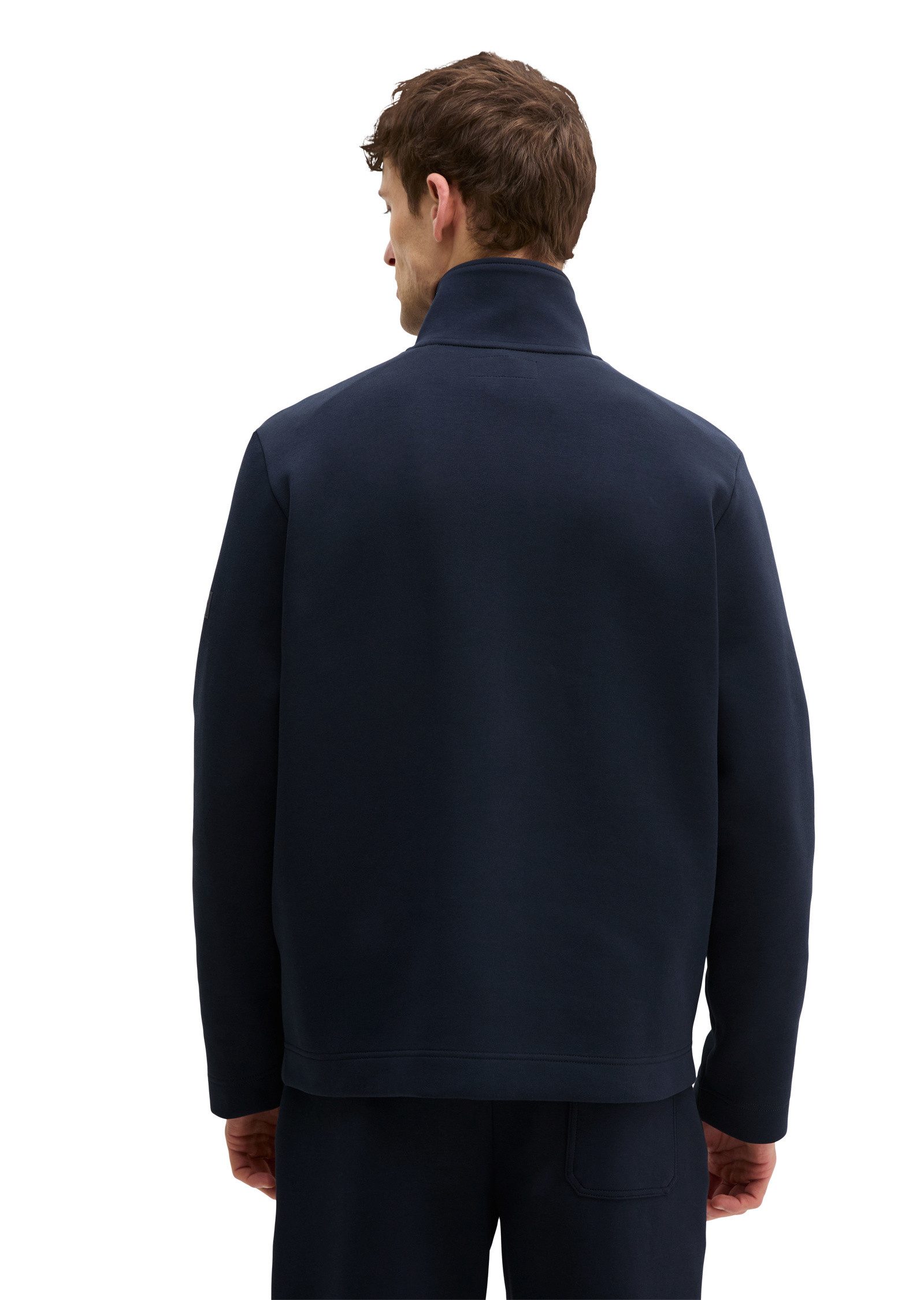 Marc O'Polo Sweatjacke in hochwertigem Scuba-Interlock-Sweat