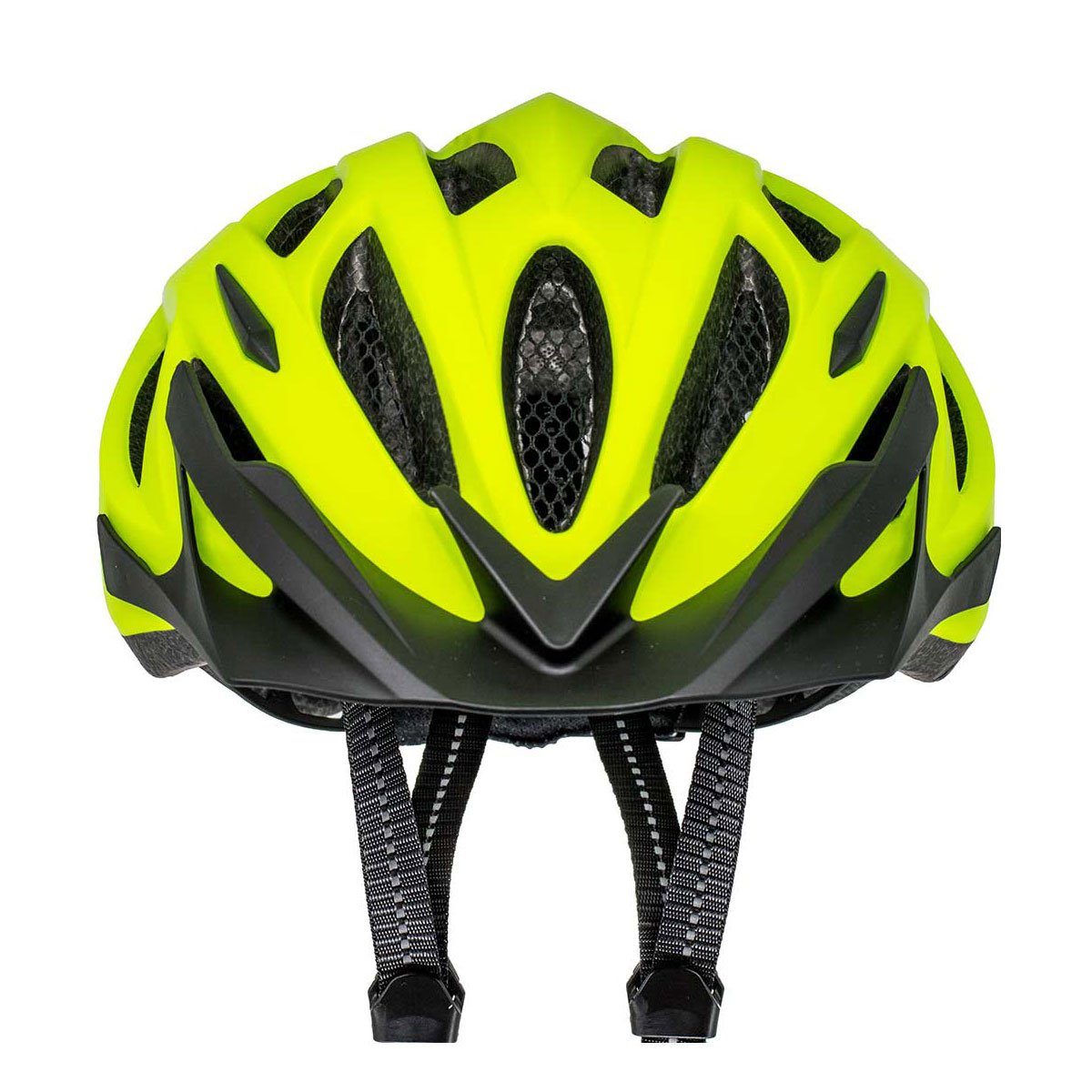 Airtracks Fahrradhelm Fahrradhelm Savage S/M (53-58cm), L/XL (58-63cm) (KJ-201 für Herren und Damen - EPS Körper), + IN MOULD / Neon Weiß Schwarz Matt – Bild 4 von 5