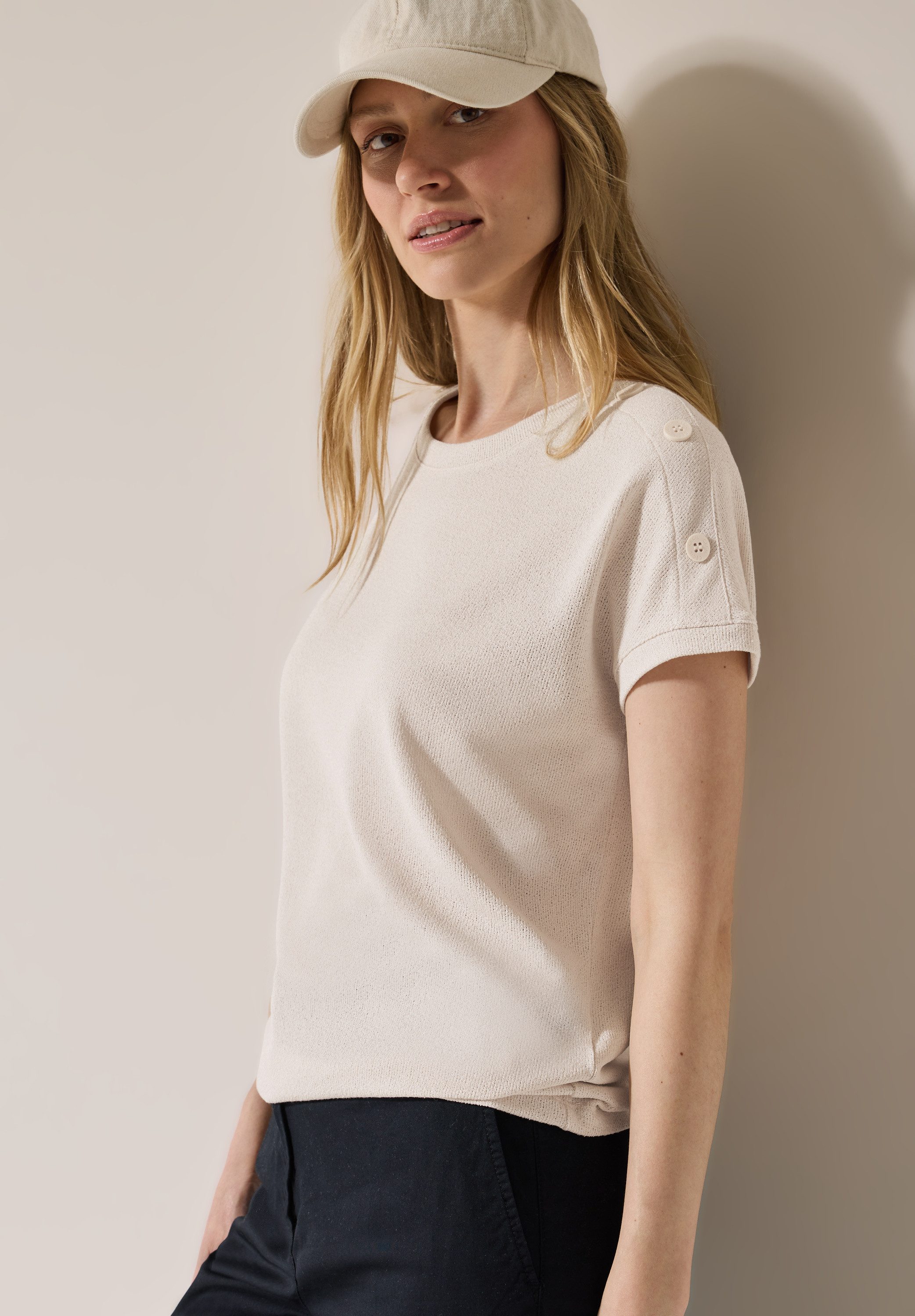 CECIL T-Shirt in Struktur-Optik und mit günstig online kaufen