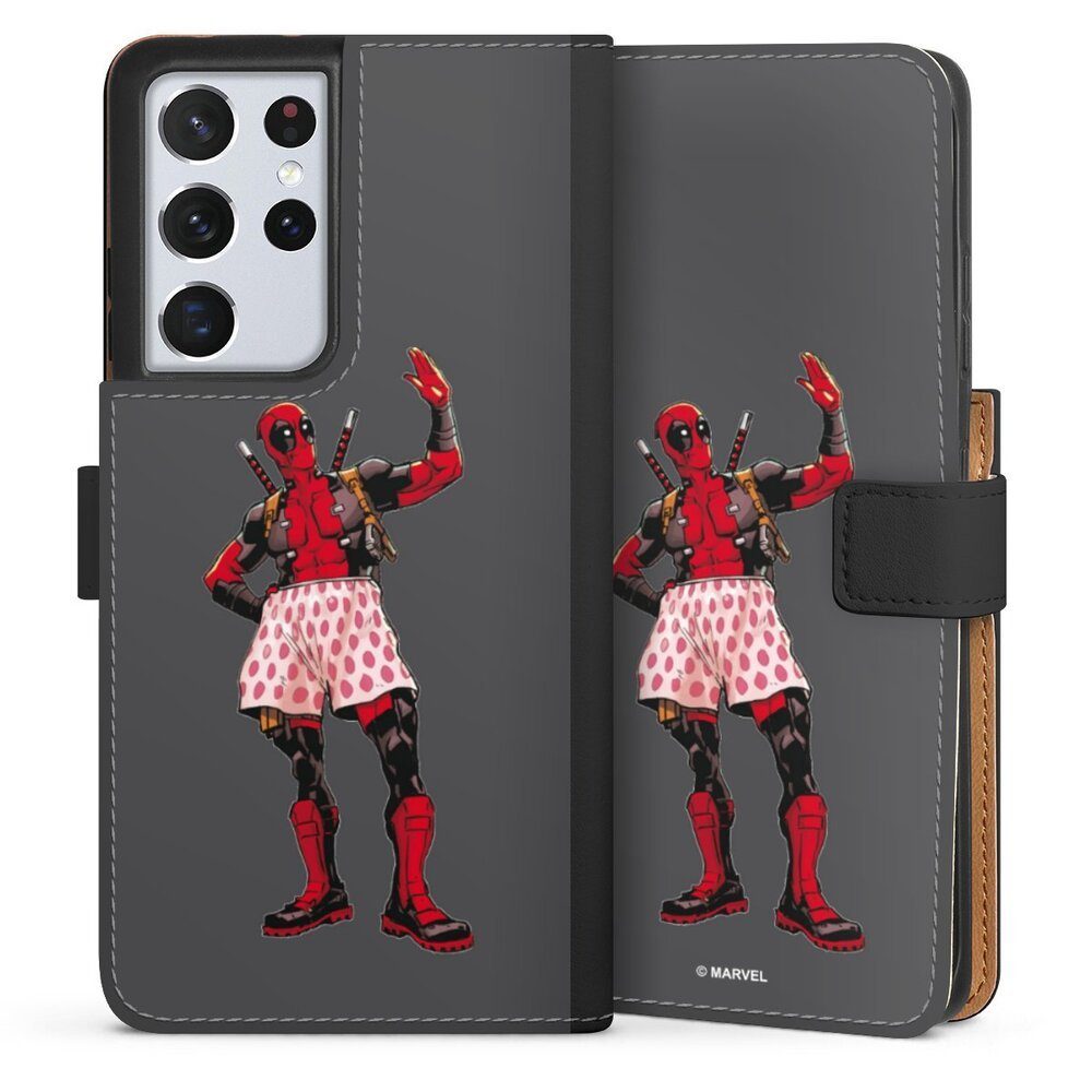 DeinDesign Handyhülle Deadpool underwear, Samsung Galaxy S21 Ultra 5G Hülle Handy Flip Case Wallet Cover