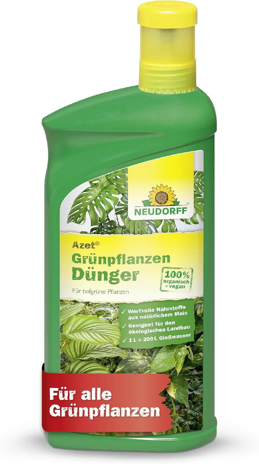 Neudorff Spezialdünger Azet Grünpflanzendünger - 1 Liter, Organischer Grünpflanzen- & Palmendünger