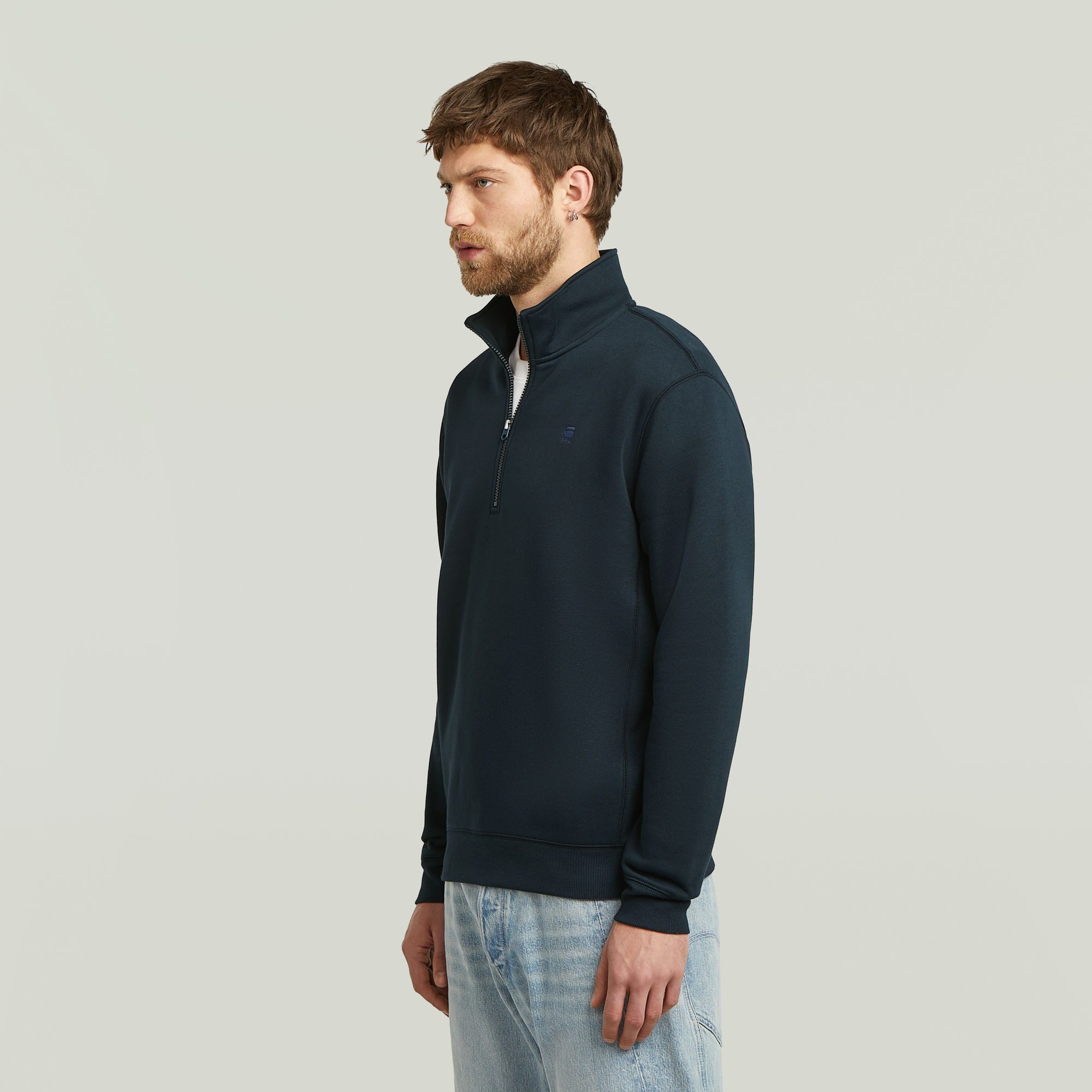 G-STAR Sweatshirt Premium Core Half Zip mit Stehkragen