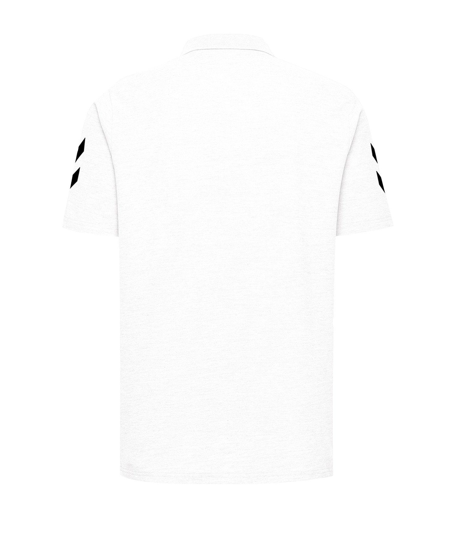 Weiss default T-Shirt hummel Poloshirt Cotton