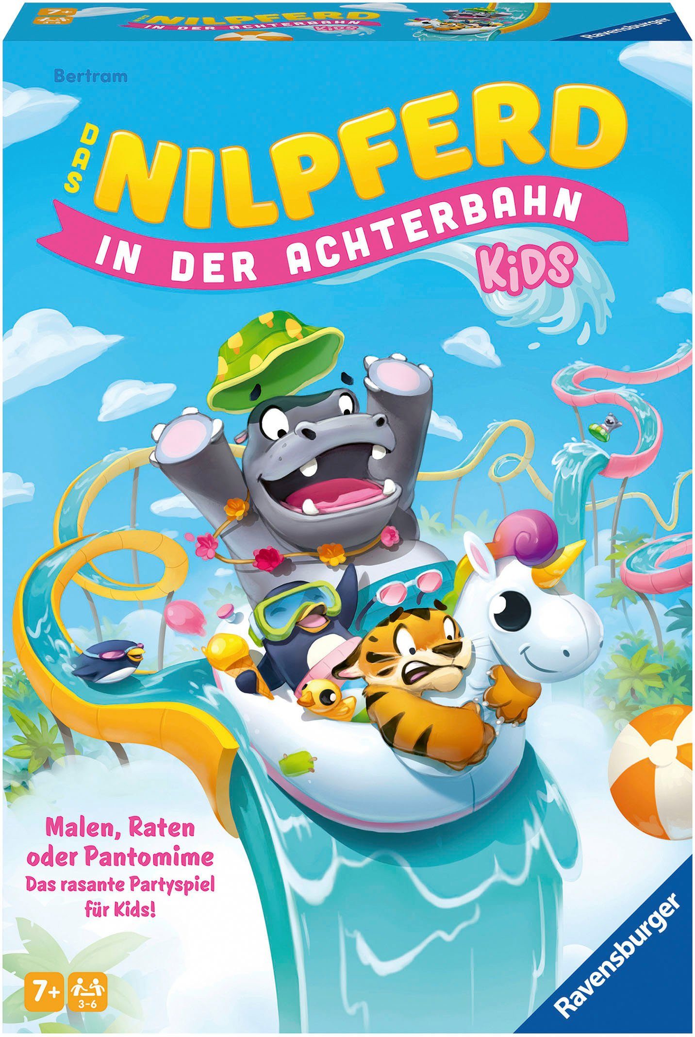 Ravensburger Spiel Das Nilpferd in der Achterbahn - Kids, Kinderspiel, Made in Europe