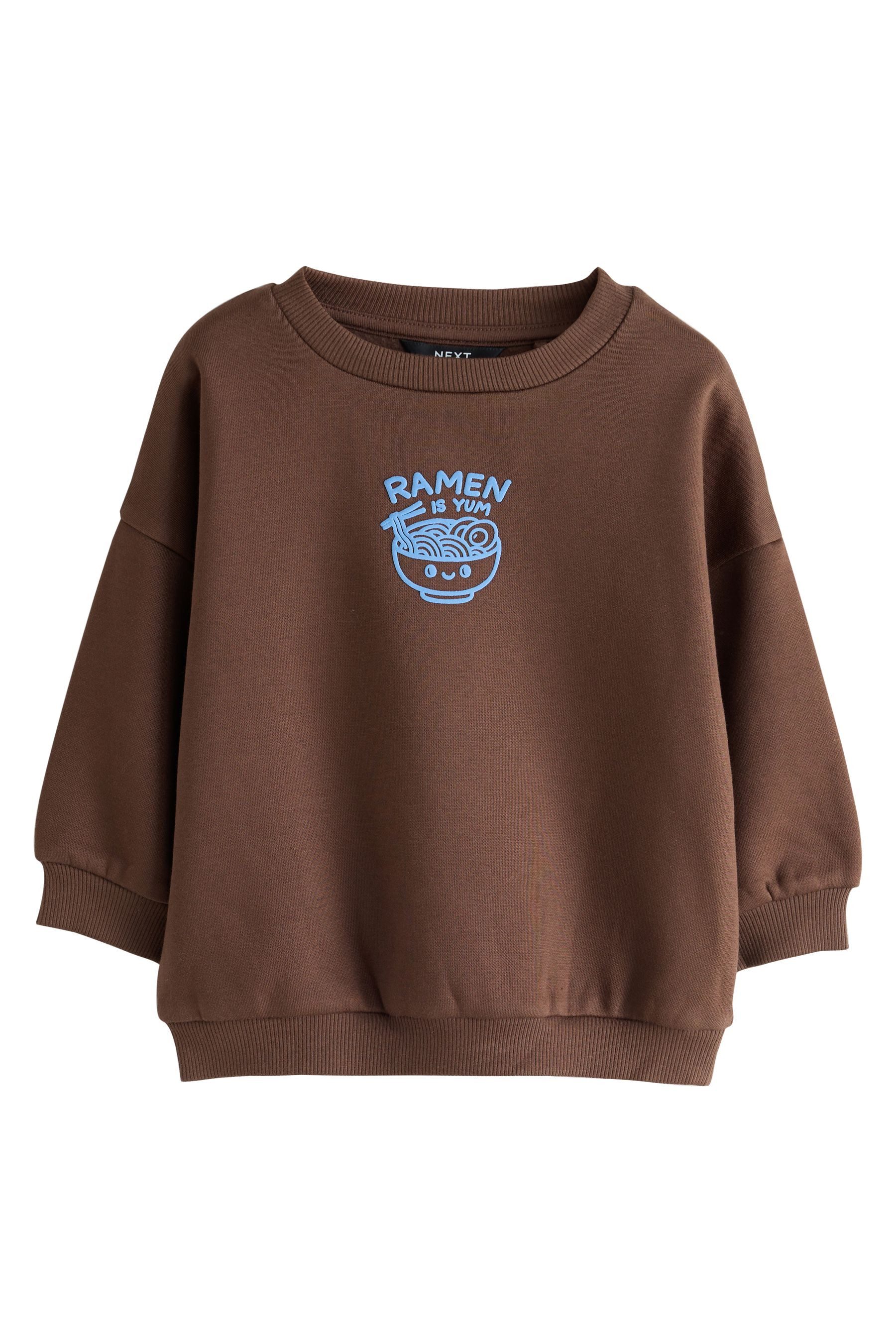 Next Sweater Sweatshirt mit Aufdruck (1-tlg)