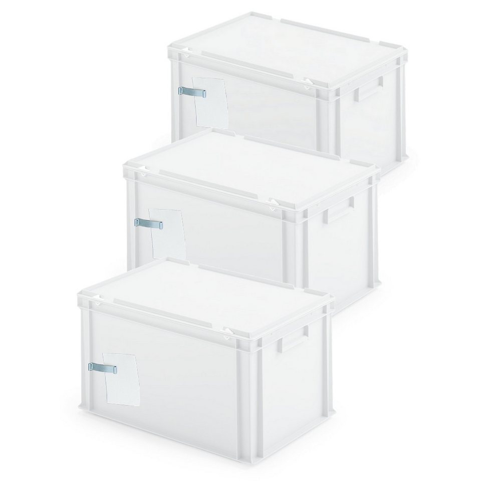 BRB-Lagertechnik Aufbewahrungsbox BRB 3x Ordner-Archivboxen, für je 7 Ordner (A4, breiter Rücken), Perfekt für eine ordentliche und sichere Archivierung!