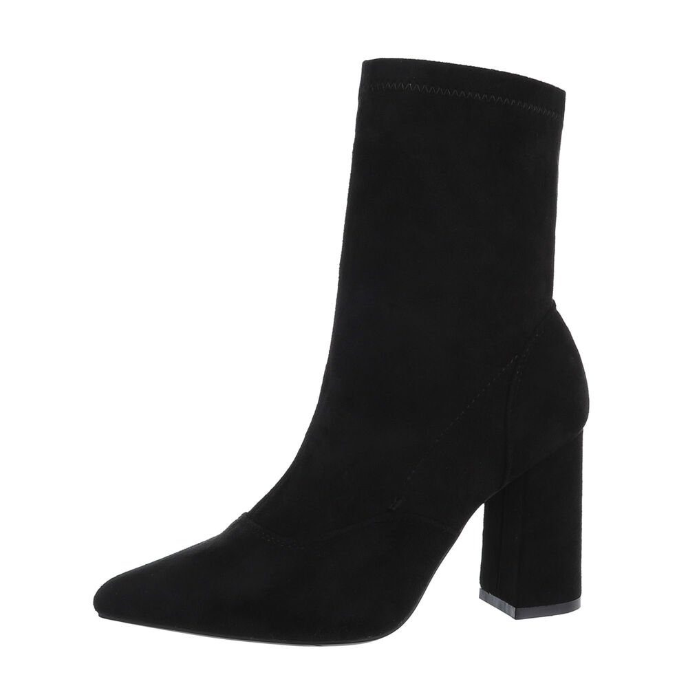 Damen Elegant High-Heel-Stiefelette