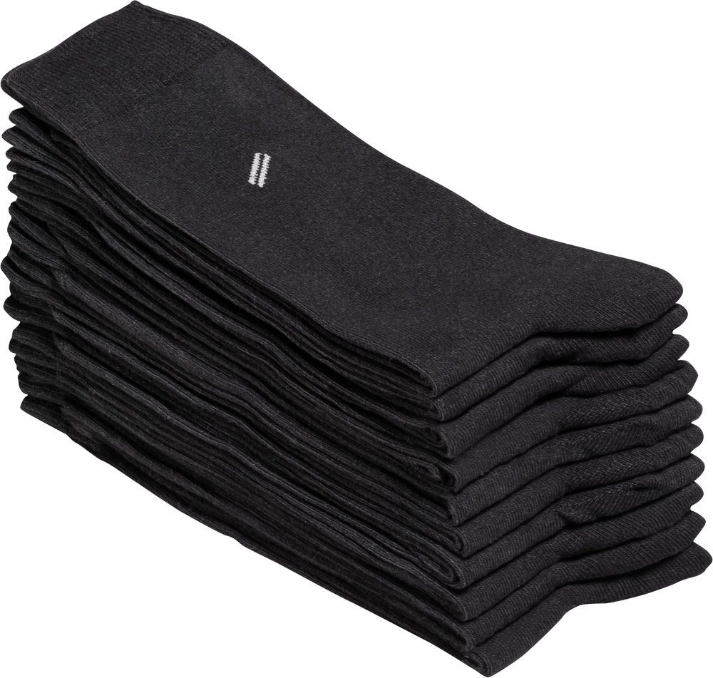 Baumwollanteil hohem Businesssocken Hechter 10er schwarz (Packung, mit Pack) Daniel