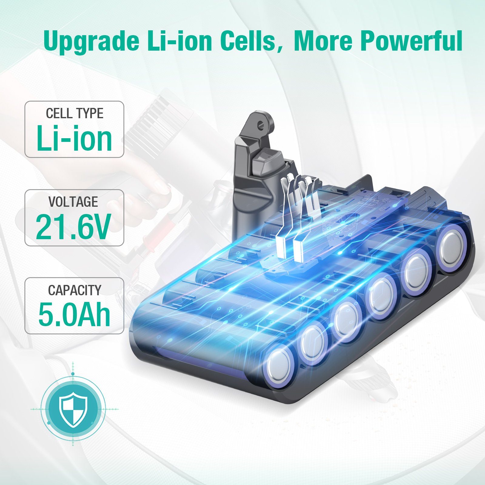 Batterie 25.2V 4Ah Li-ion SV18 pour Dyson V11 Absolute Extra