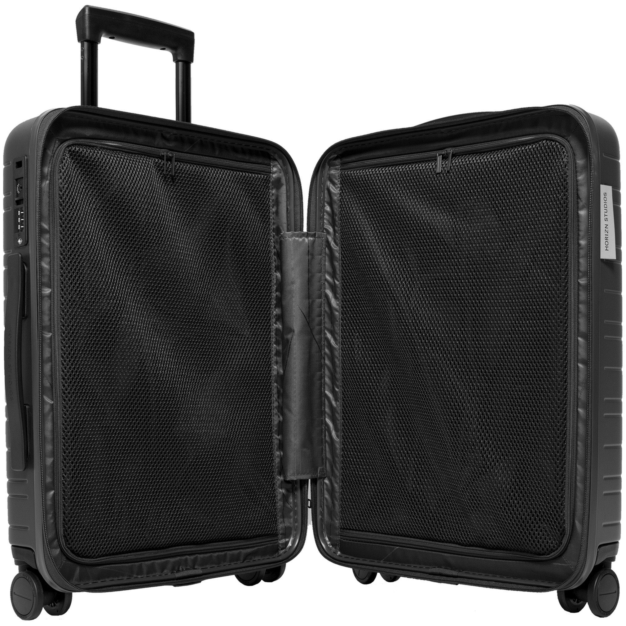 S Trolley Studios all Rollen Essential 55 Horizn 4 black - H5 cm, 4-Rollen-Kabinentrolley