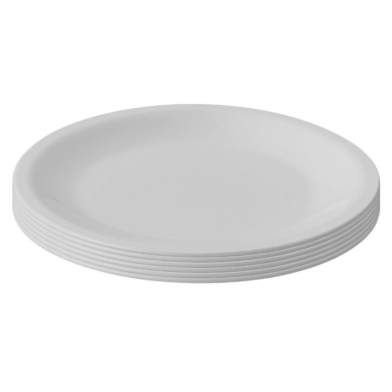 Engelland Plastikteller Wiederverwendbare Kunststoffteller, flach, BPA-frei, Ø 23,5 cm, (6 St), bruchfest, Mehrweg, mikrowellen- & spülmaschinenfest, Camping, Party