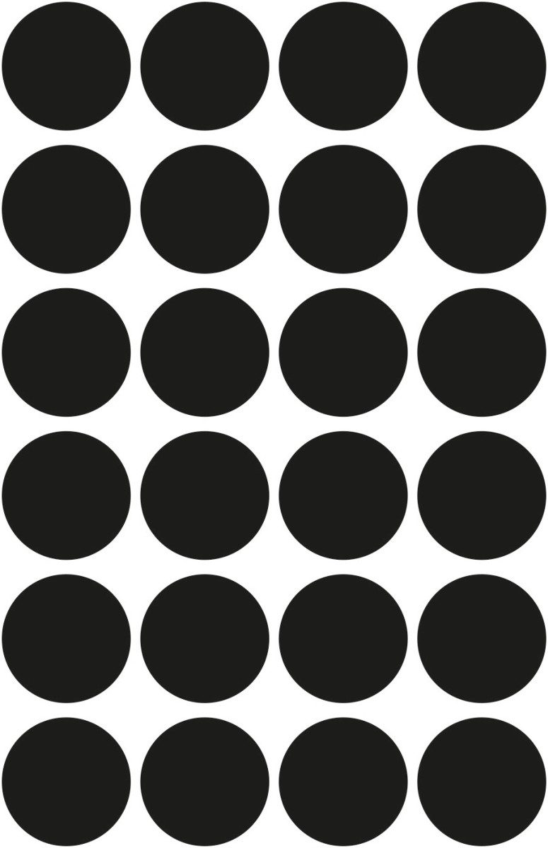 Avery Zweckform Etiketten Markierungspunkte 18mm VE=96 Stück schwarz