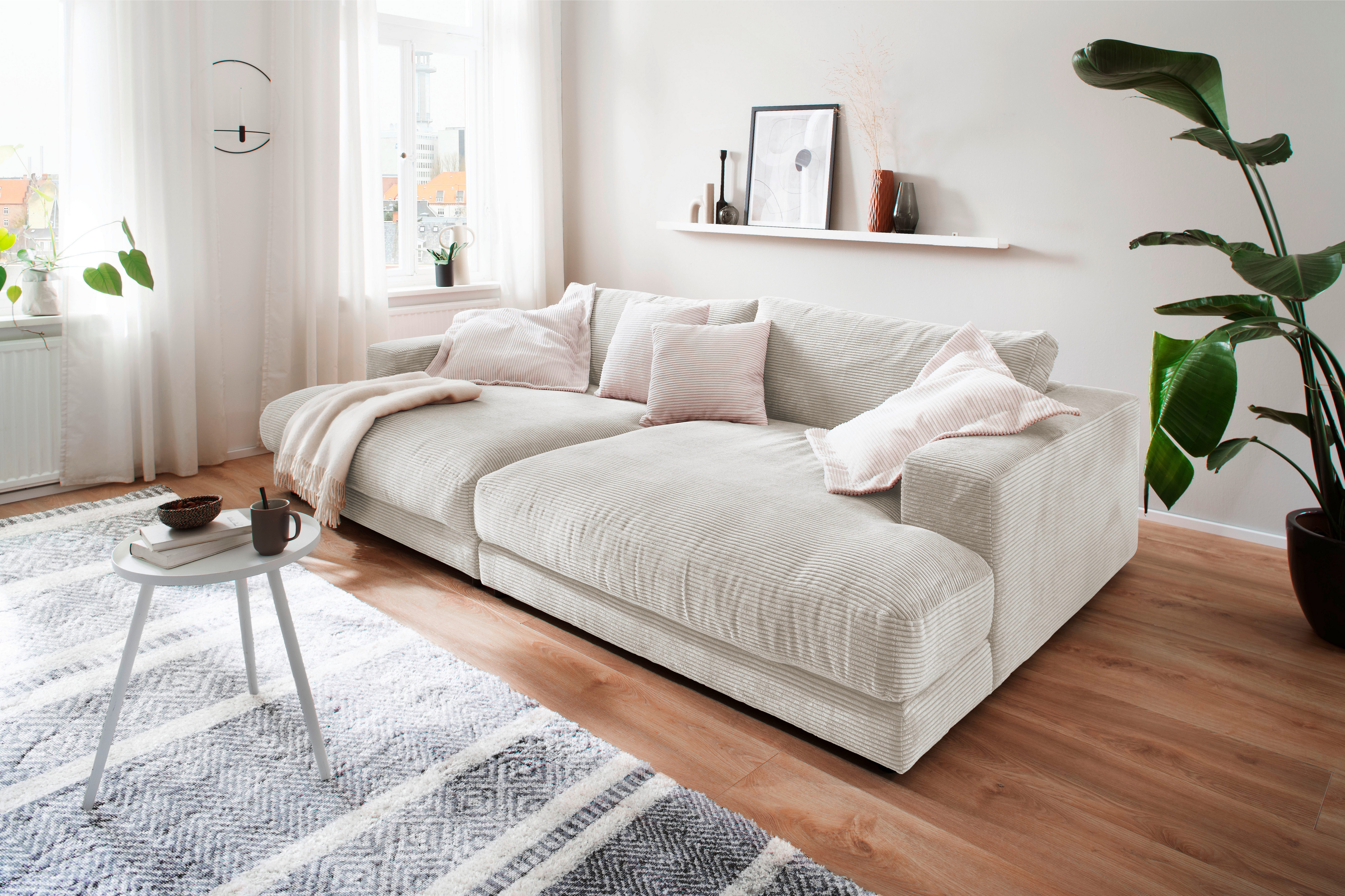 Home affaire Loungesofa Enisa, B/T/H: 290/170/85 cm, Zeitloses und stylisches Loungemöbel, Mega-Sofa, Big-Sofa XXL