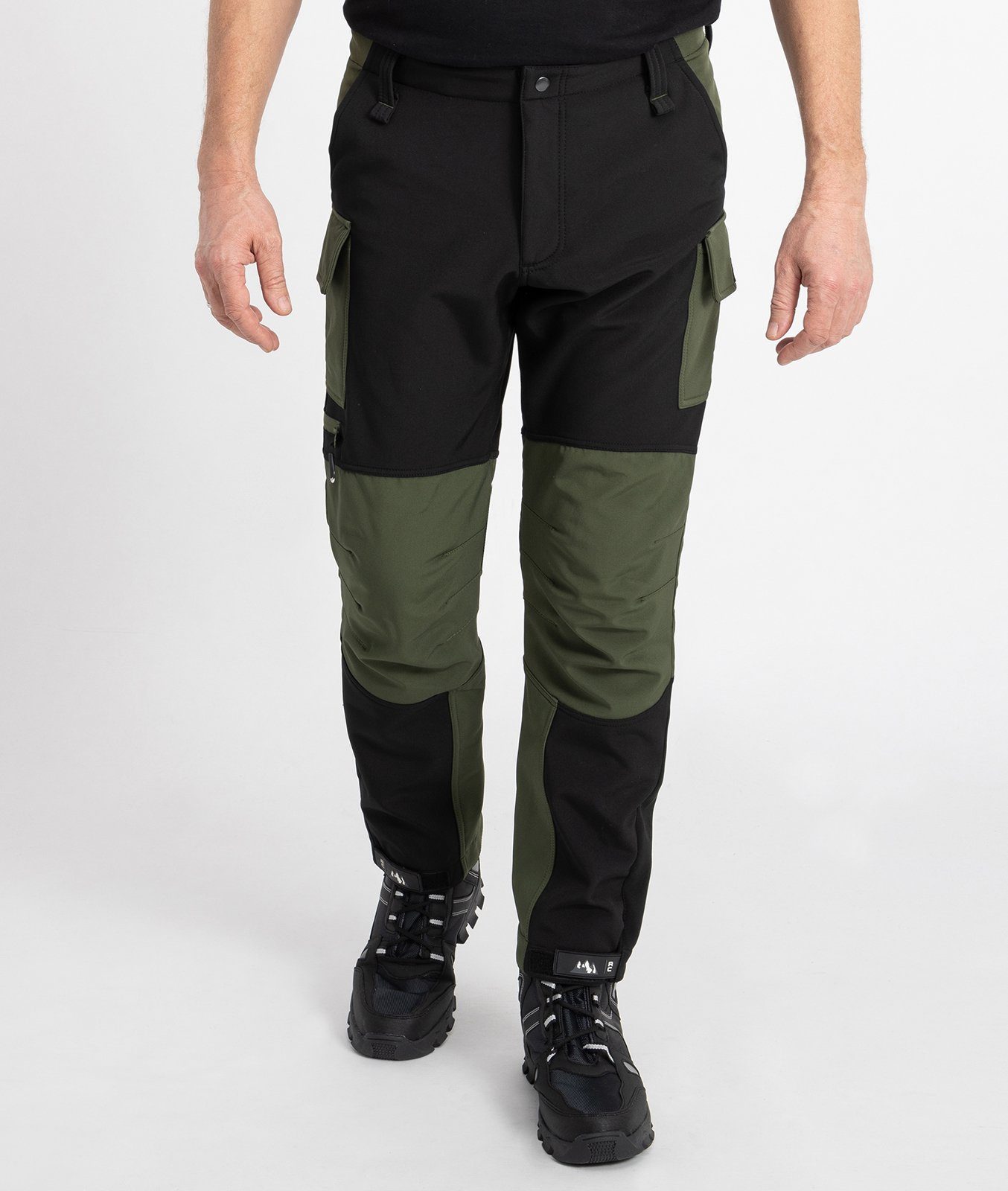 Rock Creek Softshellhose Herren Softshellhose Wanderhose H-310 Dunkelgrün