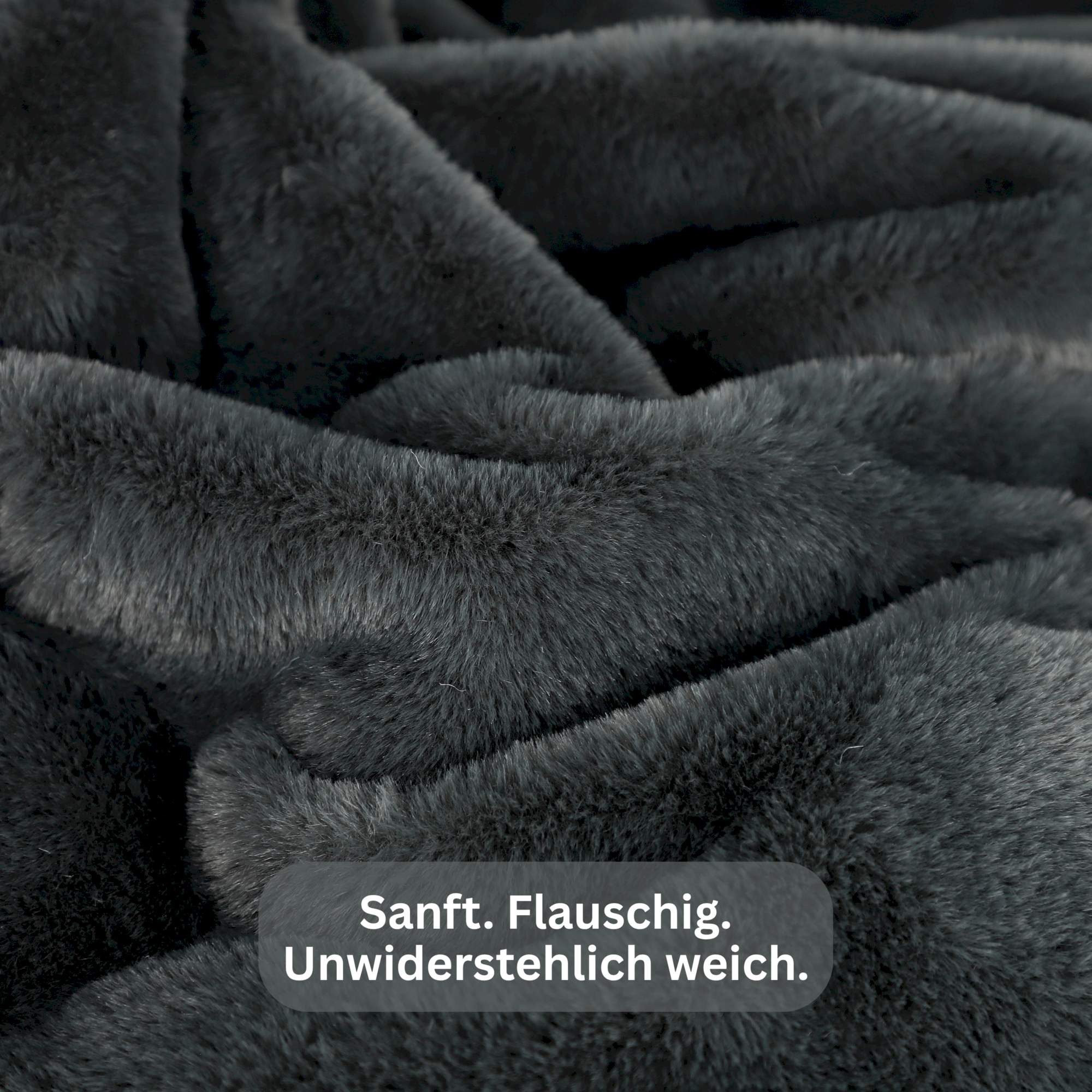 Wohndecke ELEGANCE Wohndecke, SCHÖNER WOHNEN-Kollektion, 130 x 170 cm in Anthrazit