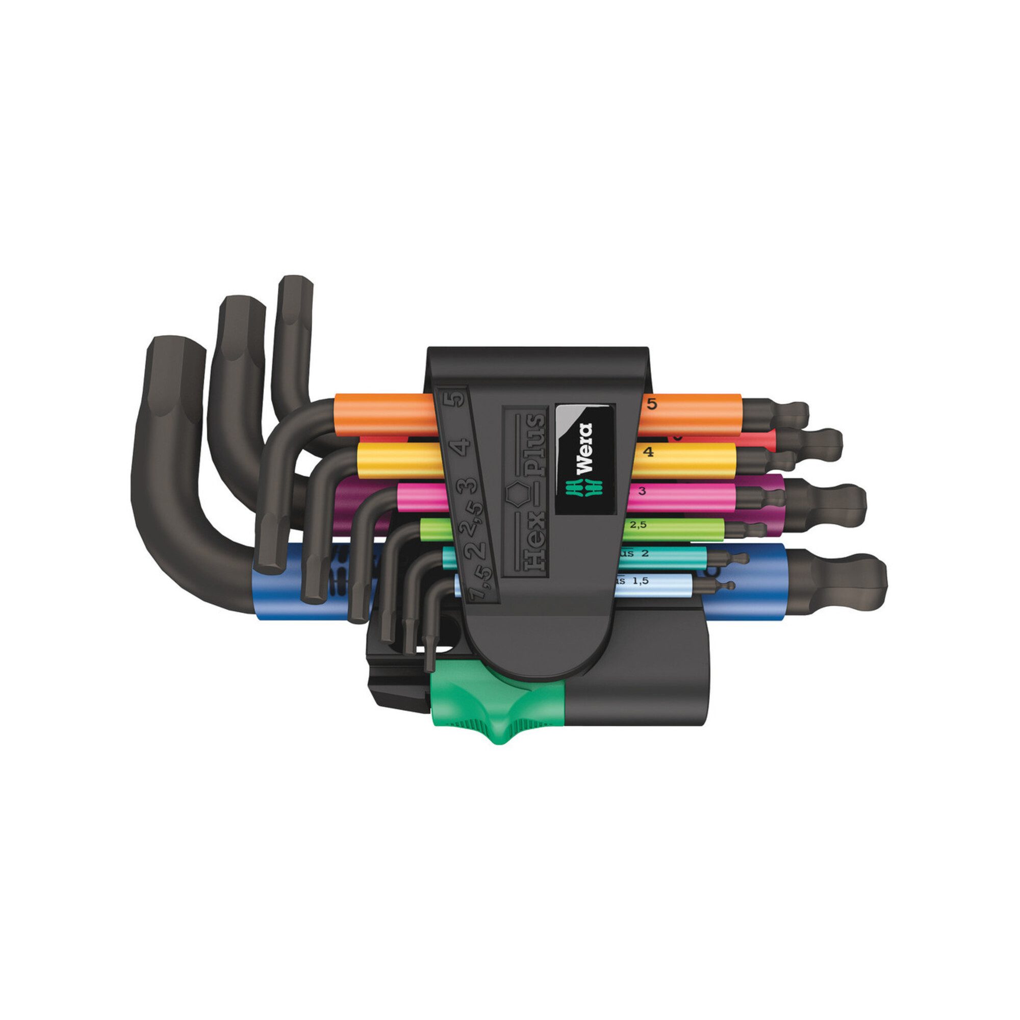 Wera Schraubendreher Wera Winkelschlüsselsatz 950/9 Hex-Plus Multicolour 2, metrisch, Black