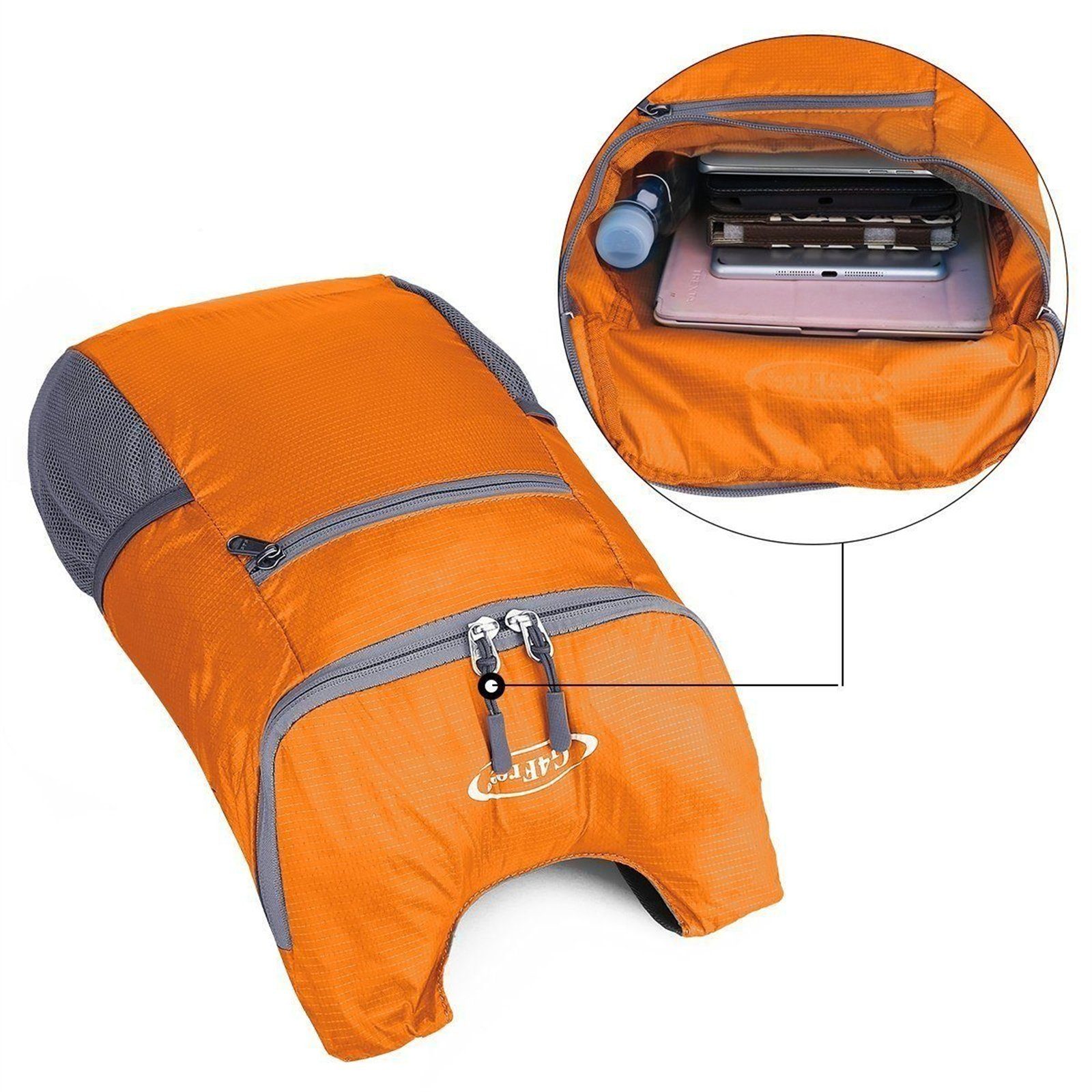G4Free Wanderrucksack, Kleiner Rucksack Wanderrucksack 11 L, Backpack Orange