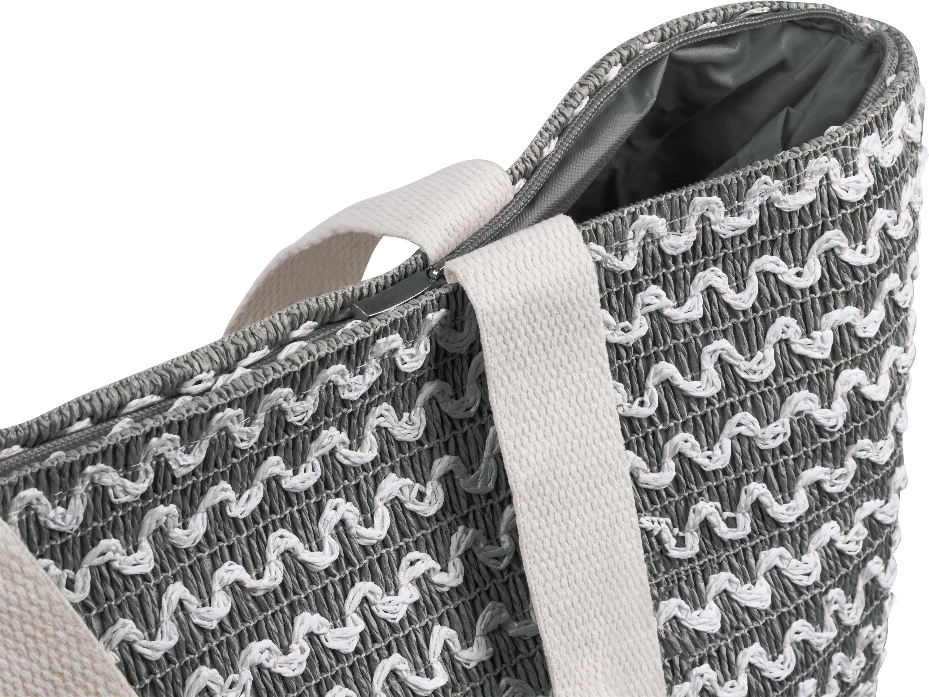normani Strandtasche Große Strandtasche Meeru, XXL Schultertasche mit Reißverschluss und wasserdichten Innetasche – Bild 4 von 5