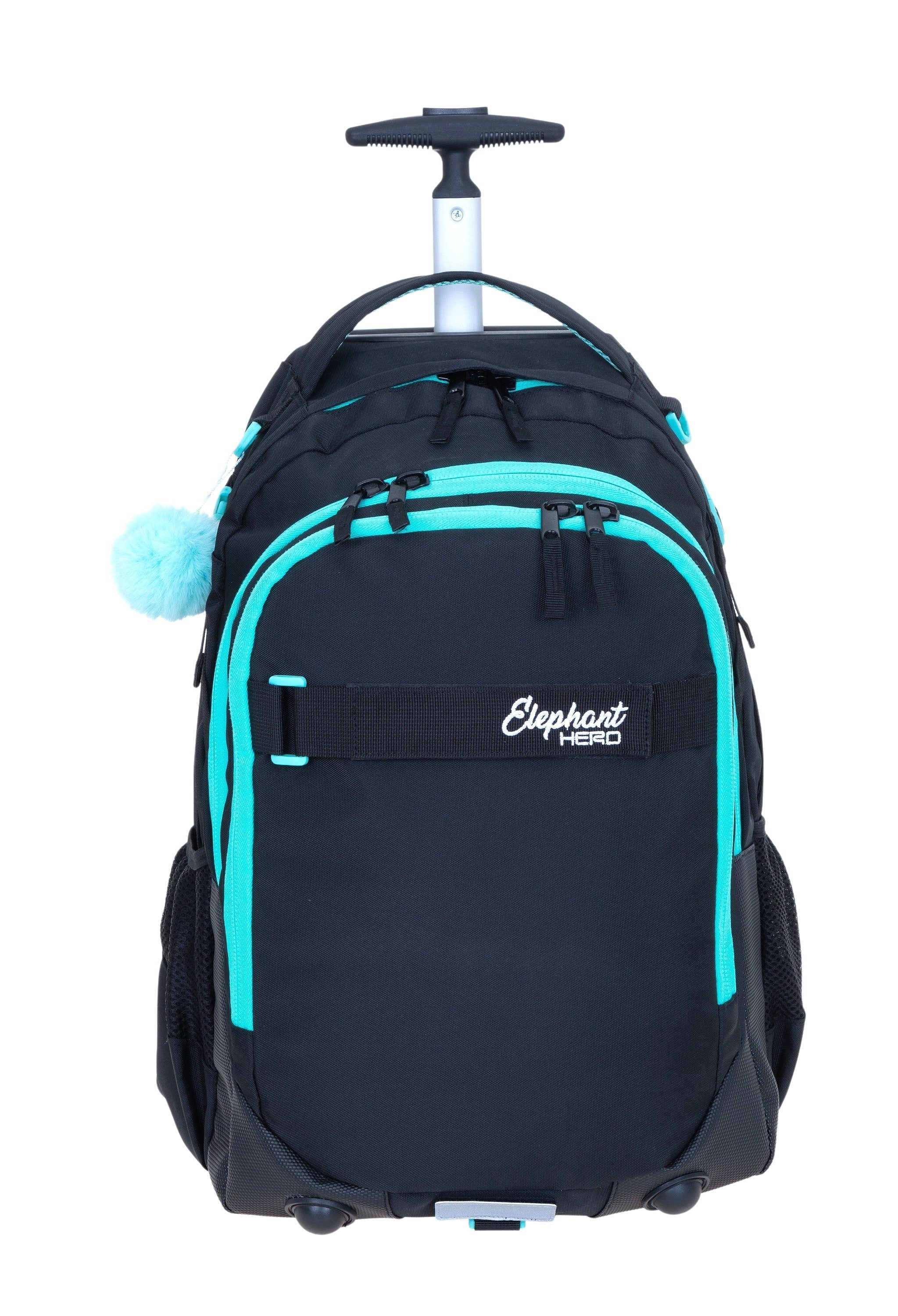 ELEPHANT Schulrucksack Trolley Hero Signature Schultrolley, Rucksacktrolley Schule Rucksack Rollen 3 Fächer Daypack Trolly