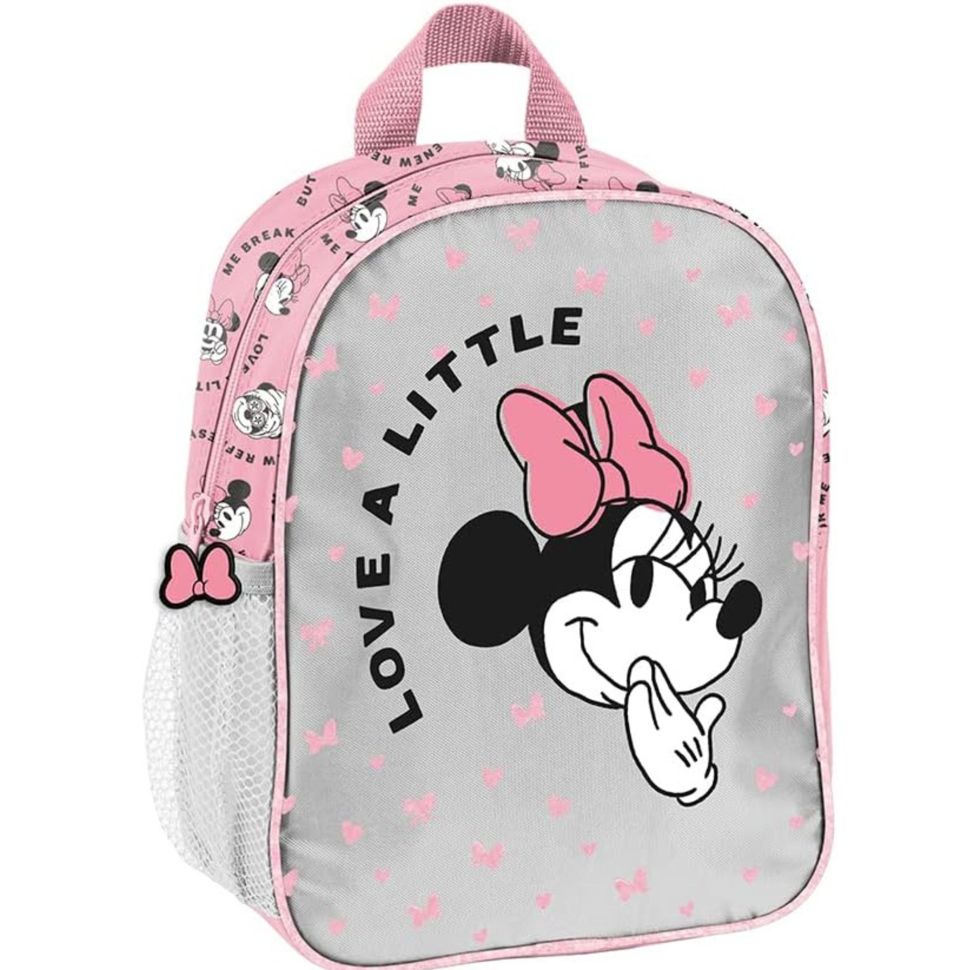 GOLDKIDS Ранцы Minnie Mouse Disney Rucksack Kinder (Schultasche Kindergarten mit Aufdruck, 1-tlg., Kinderrucksack für Mädchen Kinder), Geschenk inkl. leuchtende Anhänger