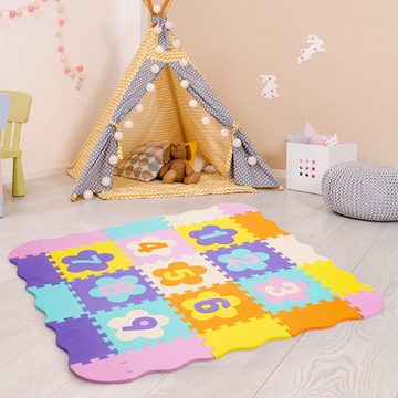 COSTWAY Puzzlematte, mit abnehmbaren Zahlen, für Kleinkinder Babys