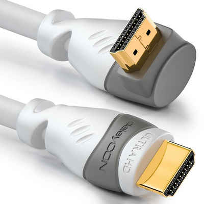 deleyCON deleyCON 1m HDMI Kabel 270° gewinkelt 4K UHD 1080p FULL HD 3D HDMI-Kabel