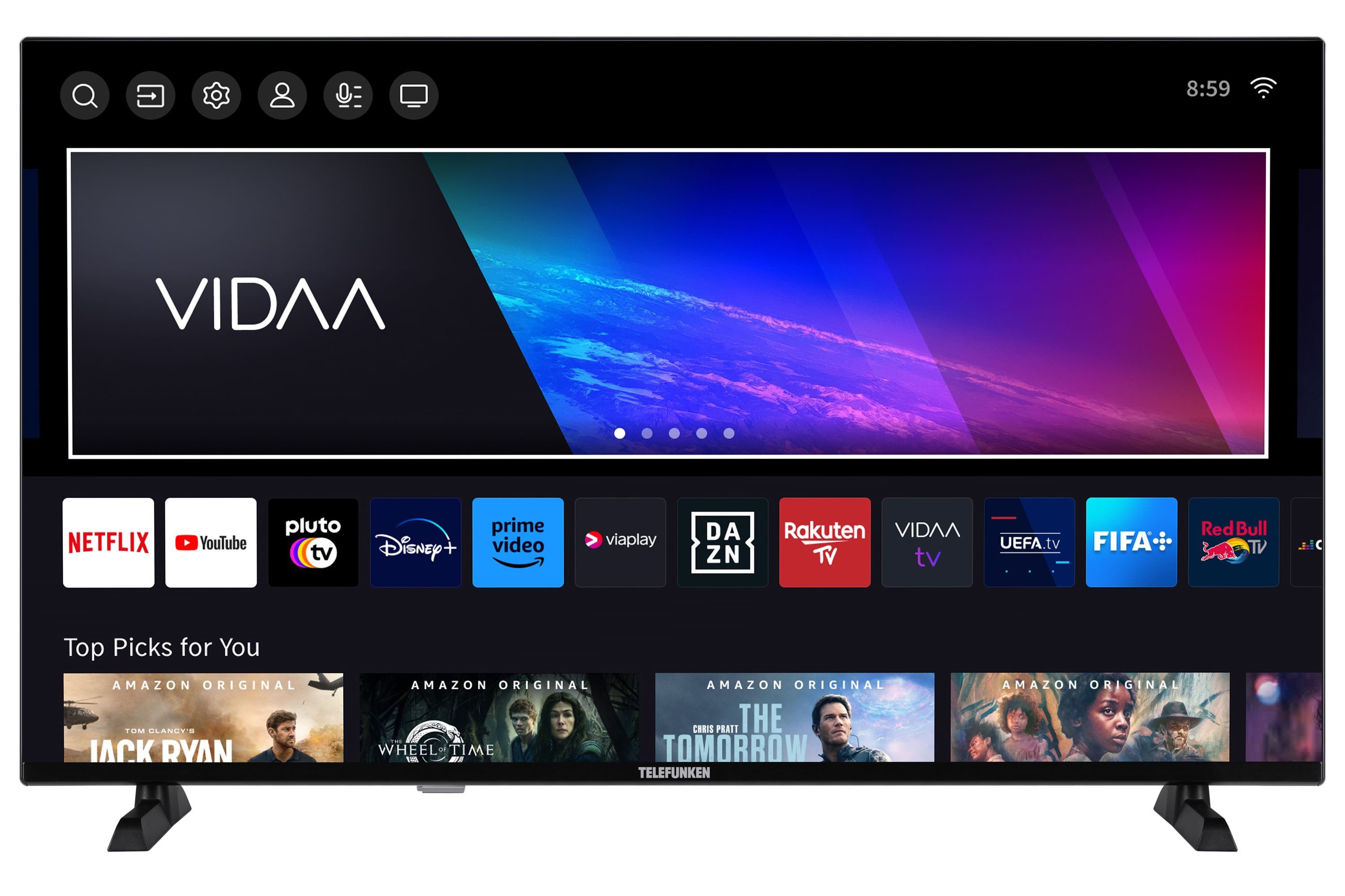 Telefunken QU43VP750S QLED-Fernseher (108 cm/43 Zoll, schwarz ! RABATT: 39.35%