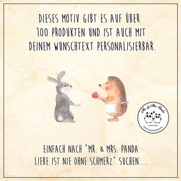 Mr. & Mrs. Panda Vorratsglas XL 2000ml Hase Igel - Gelb Pastell - Geschenk, Liebe Spruch, Tiere, T, Premium Glas, (1-tlg), Mit Motiv