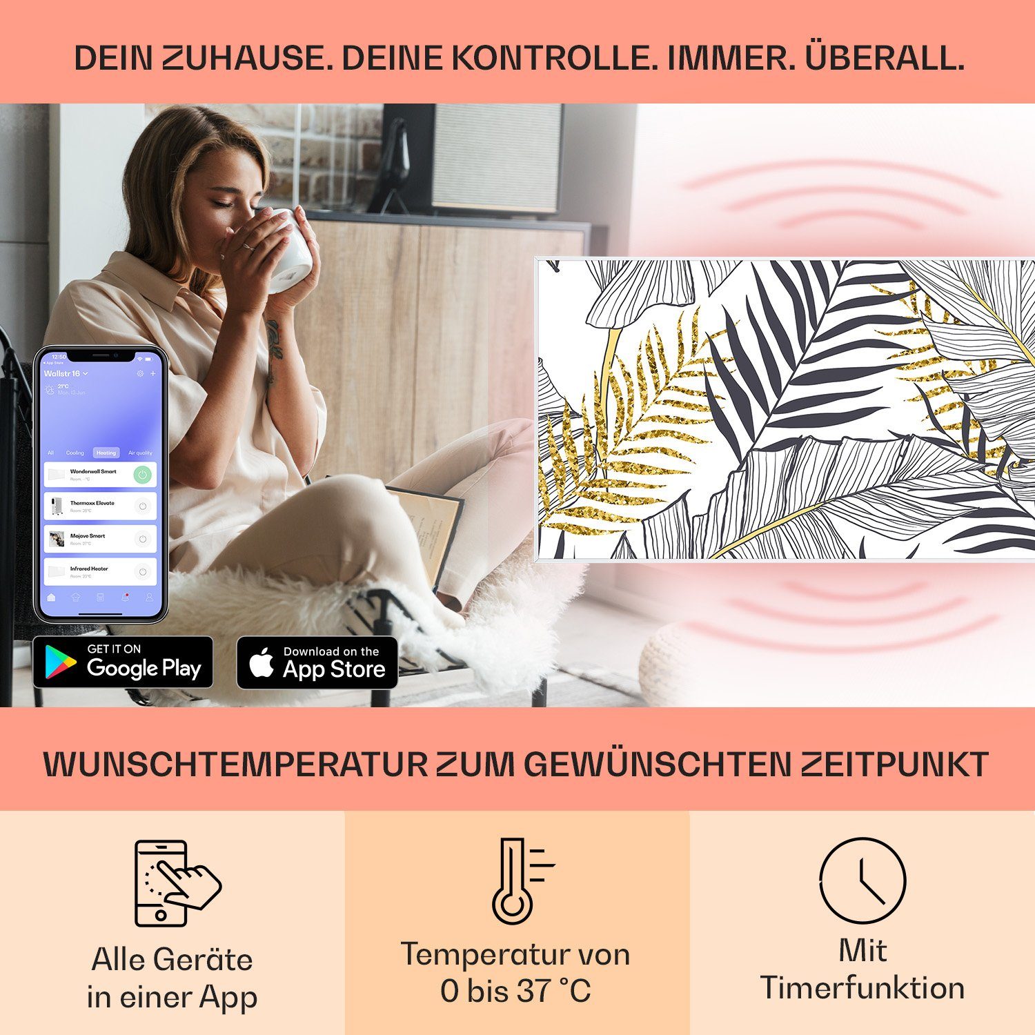 Klarstein Heizkörper Wonderwall Air Art Smart günstig online kaufen