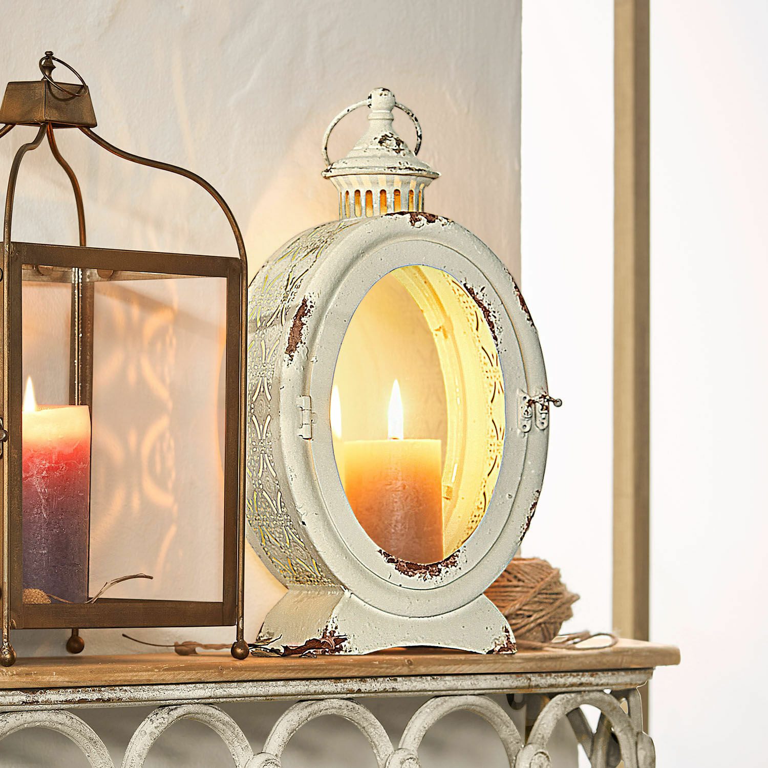 Mirabeau Kerzenlaterne Laterne Sublimelle antikweiß